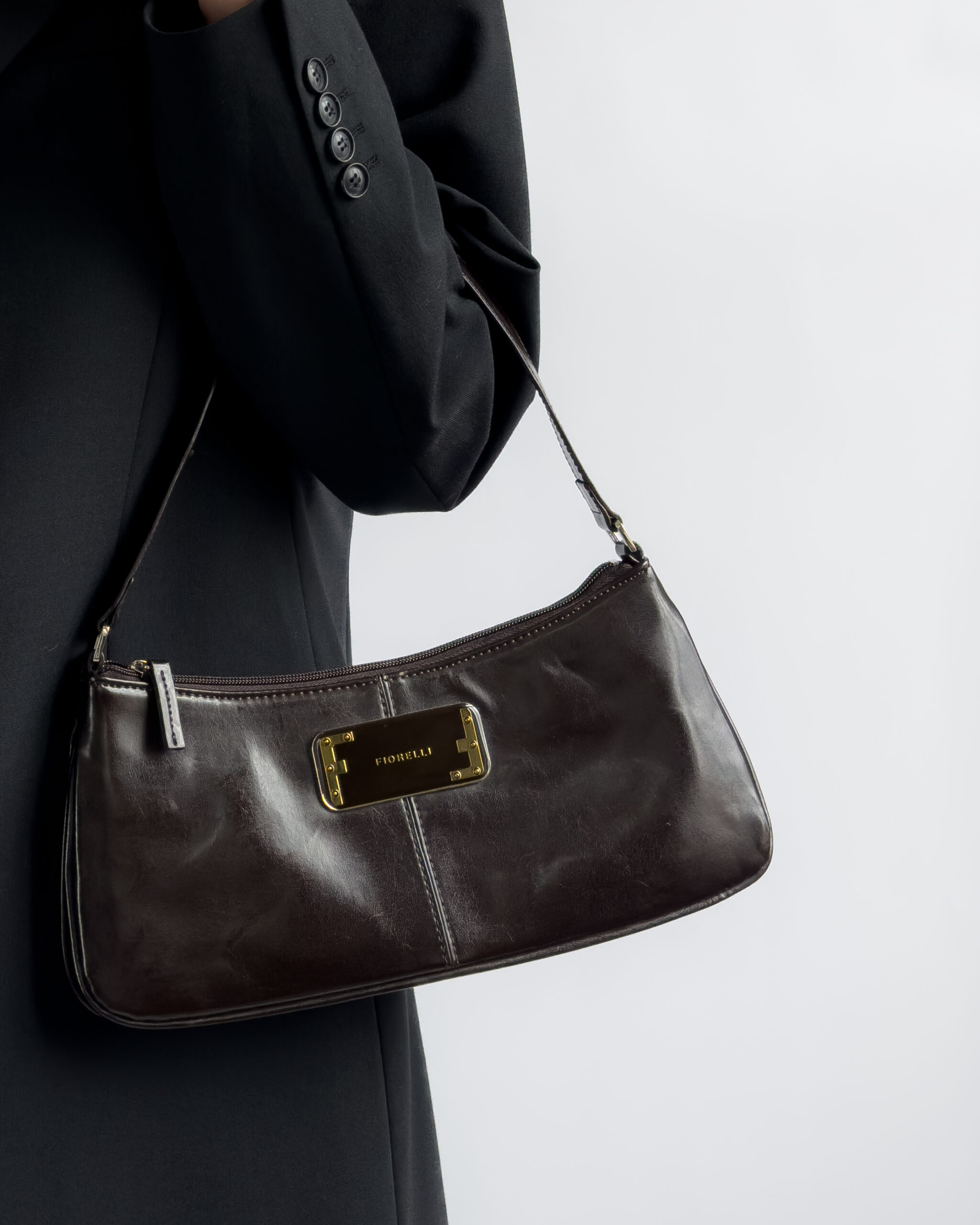 Leather Shoulder Bag | Deep Brown