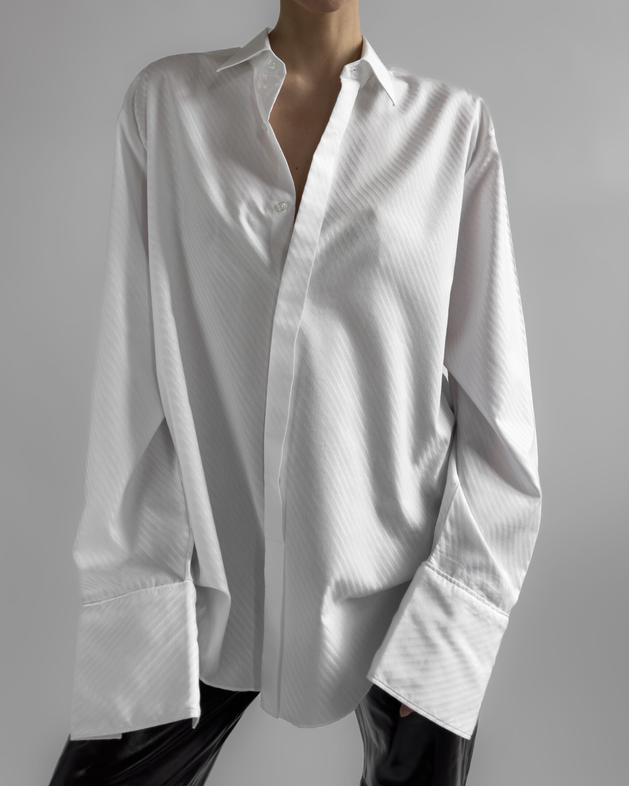 Cotton Blend Shirt | White
