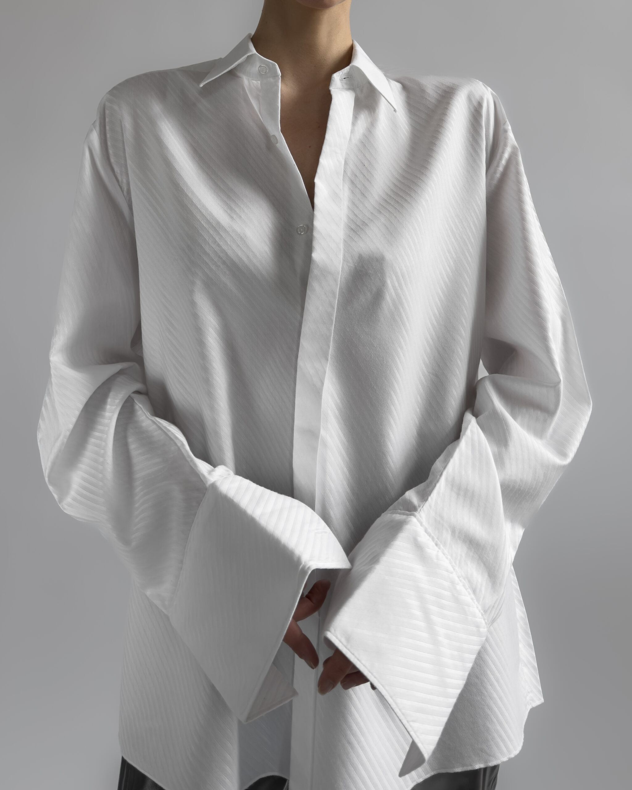 Cotton Blend Shirt | White