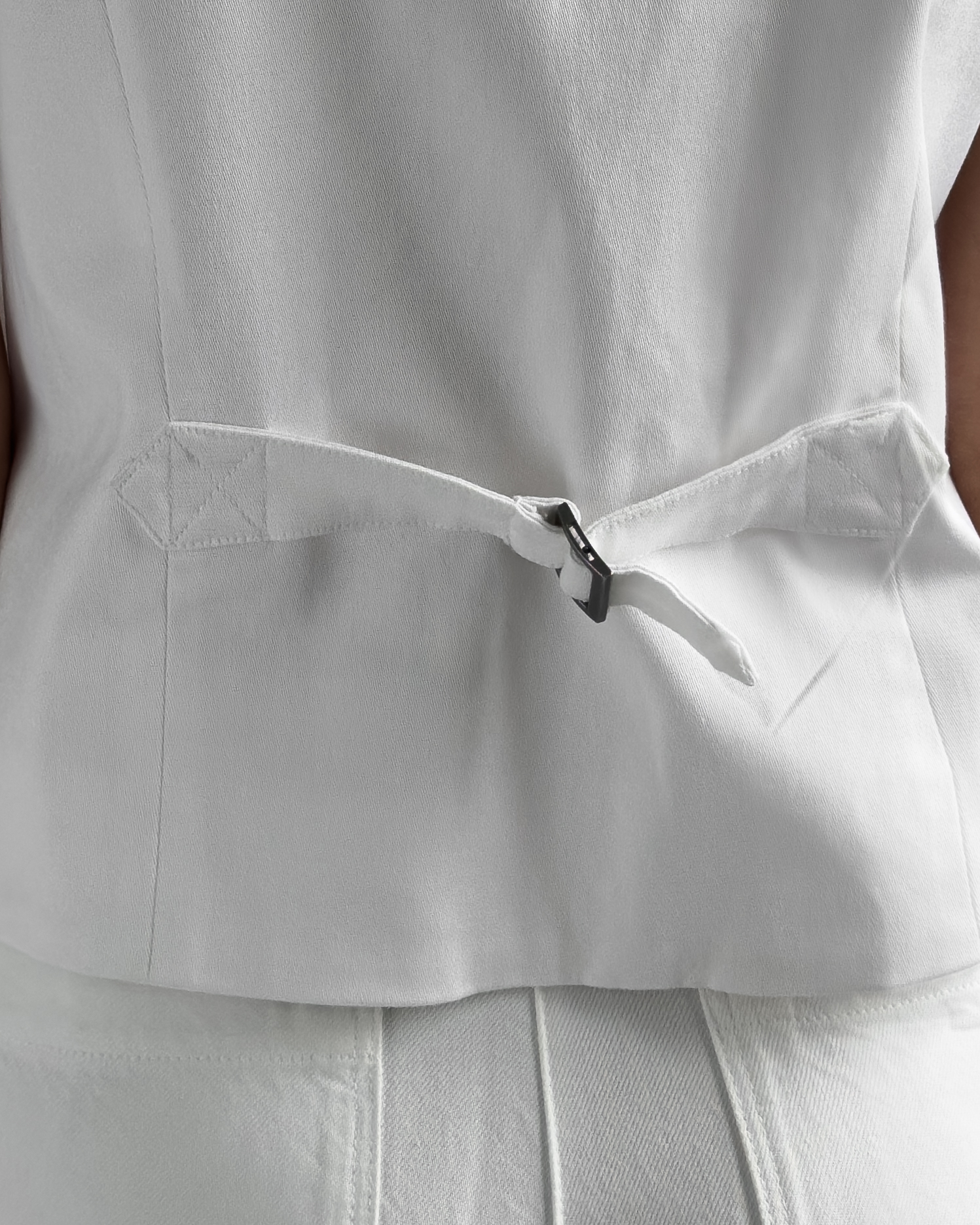 Cotton Suit Vest | White