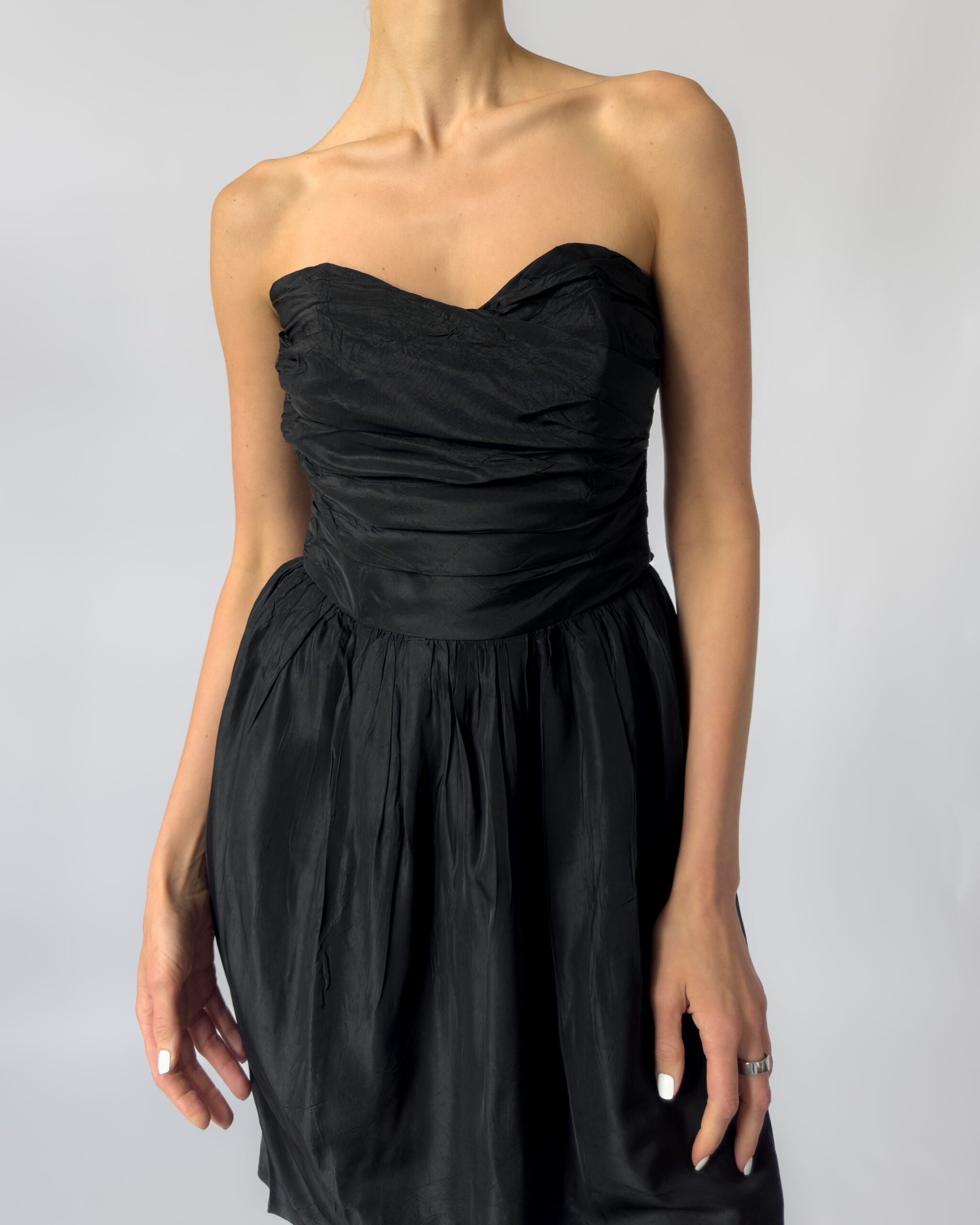Marc Aurel Strapless Corset Dress | Black