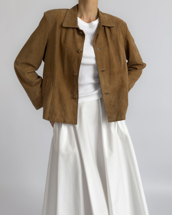 Pierre Cardin Suede Leather Jacket | Taupe
