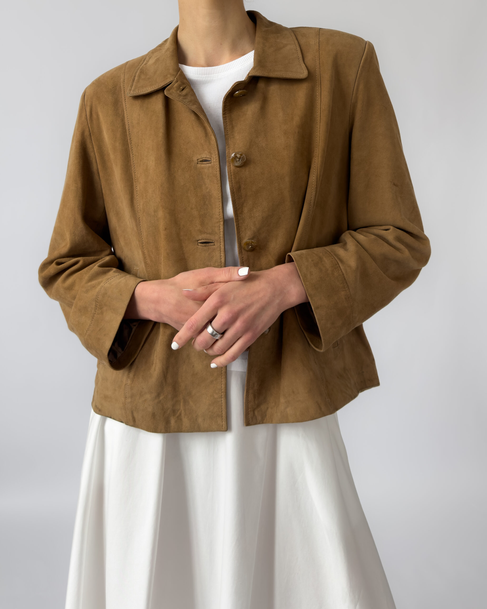 Pierre Cardin Suede Leather Jacket | Taupe