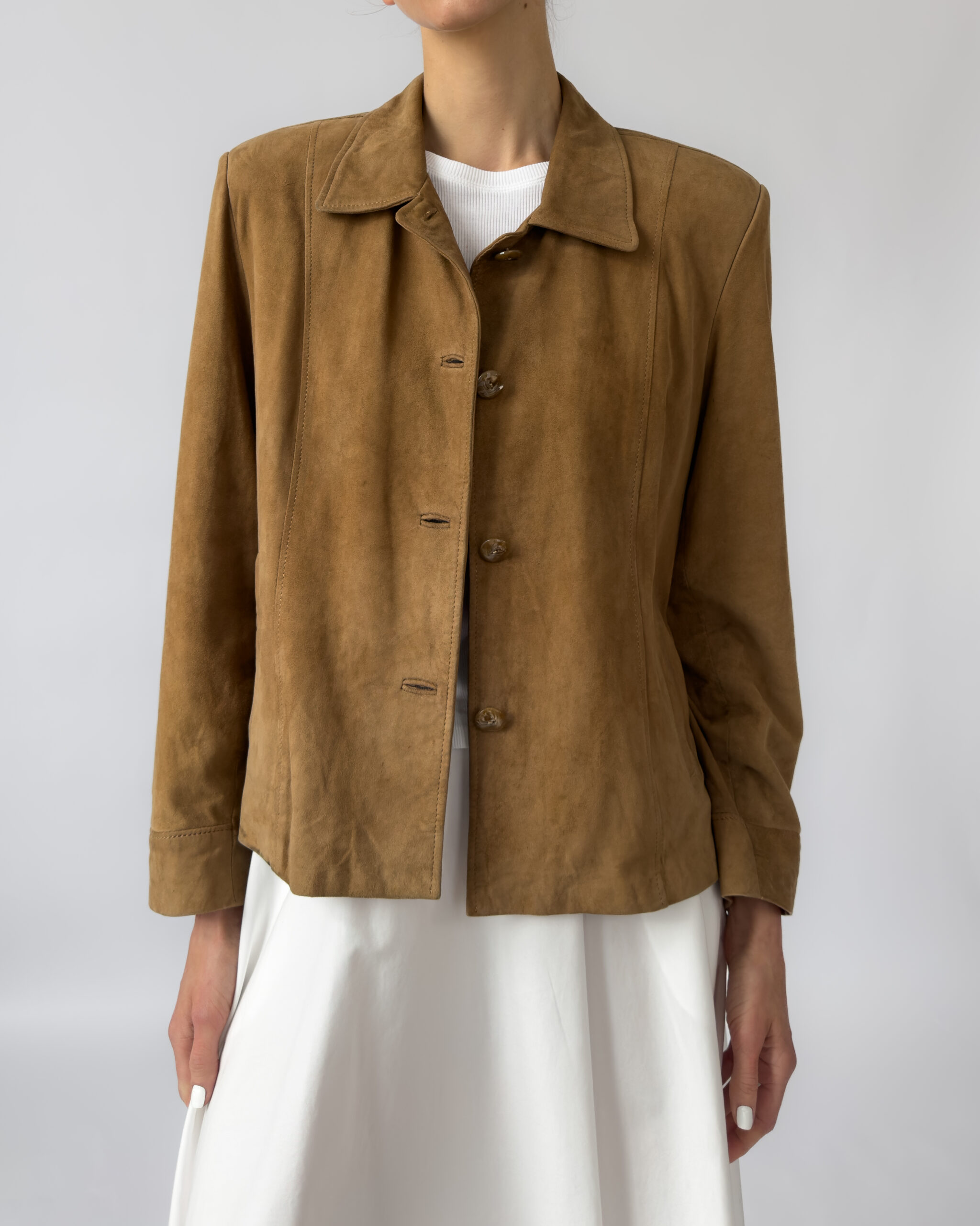 Pierre Cardin Suede Leather Jacket | Taupe
