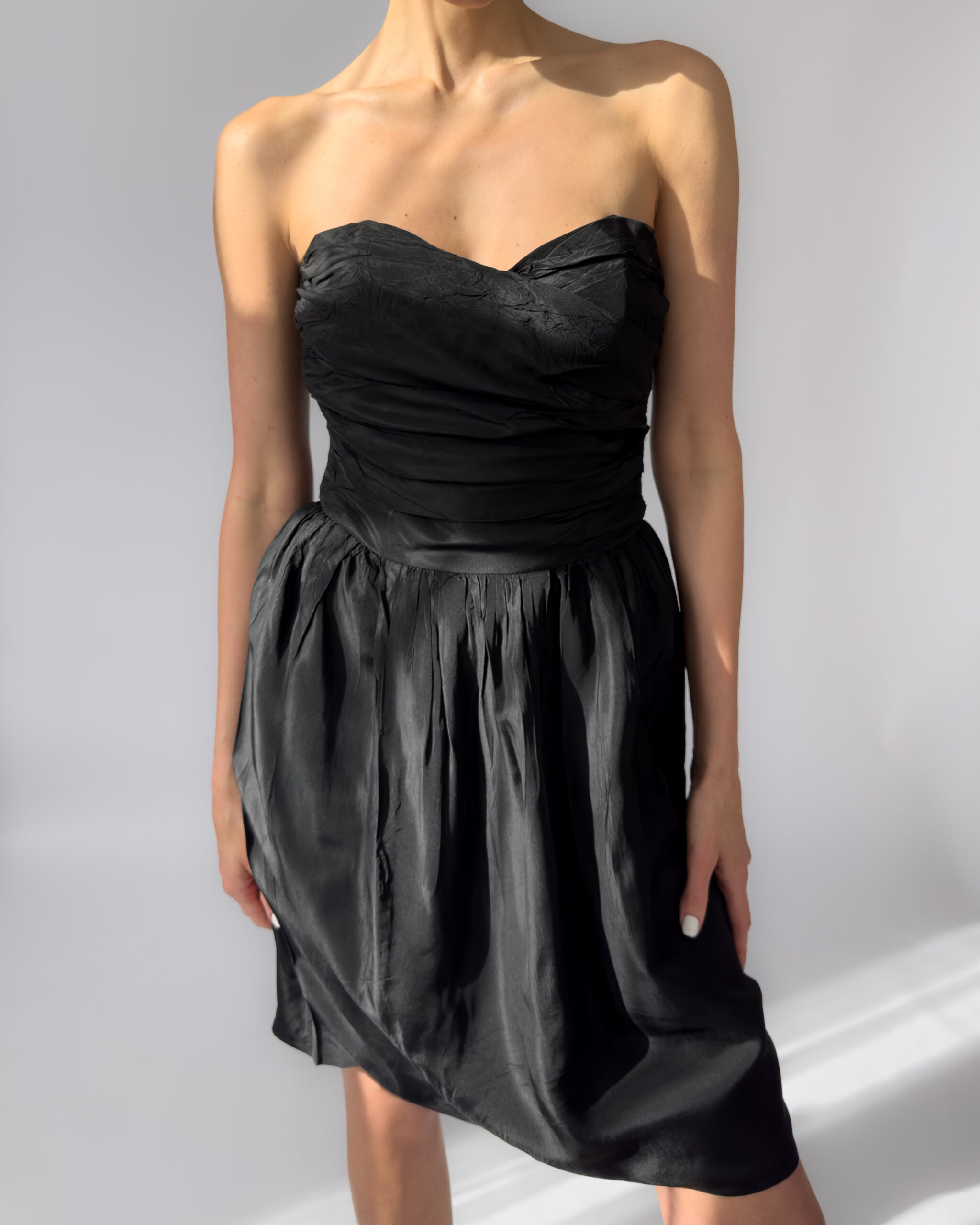 Marc Aurel Strapless Corset Dress | Black