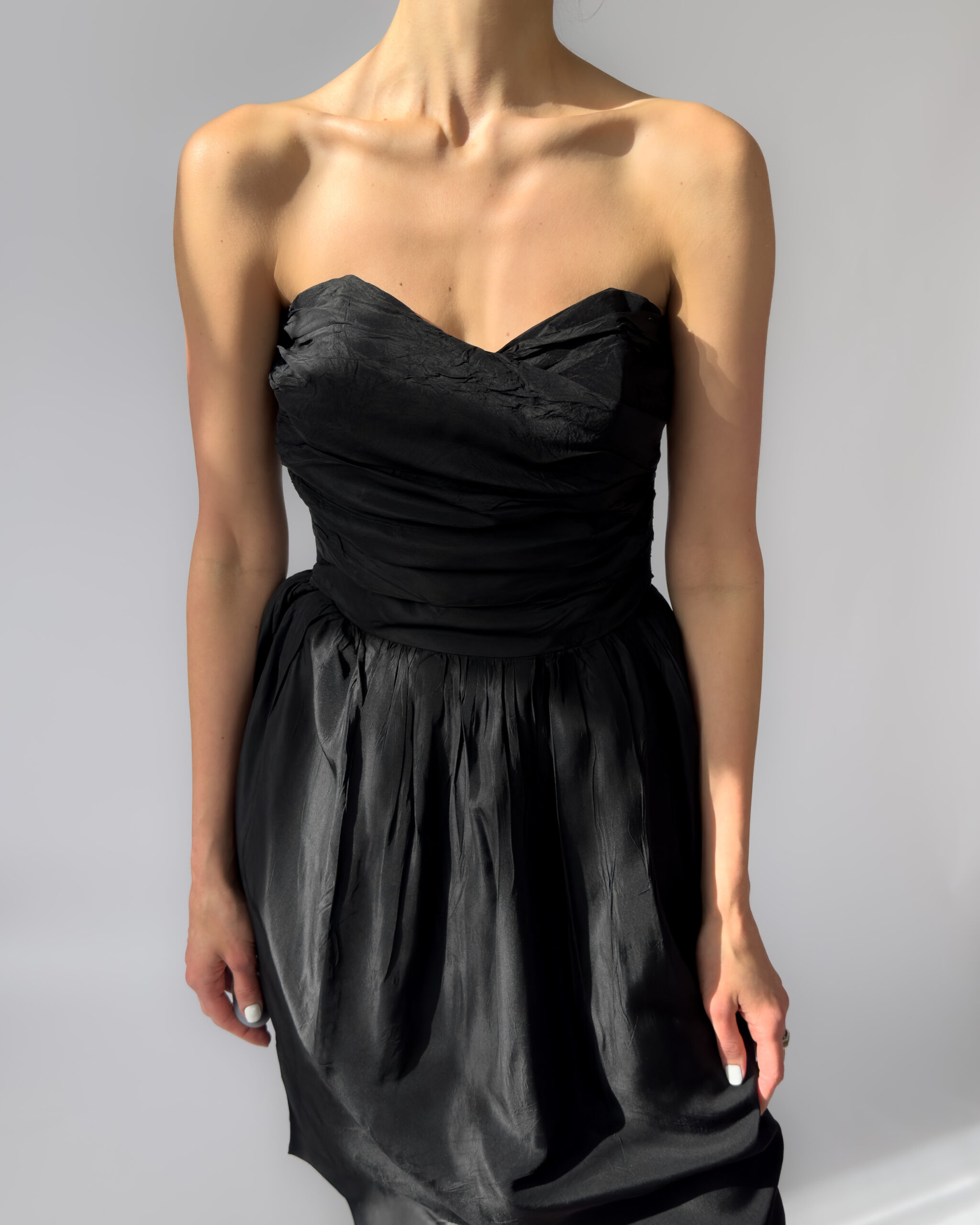 Marc Aurel Strapless Corset Dress | Black