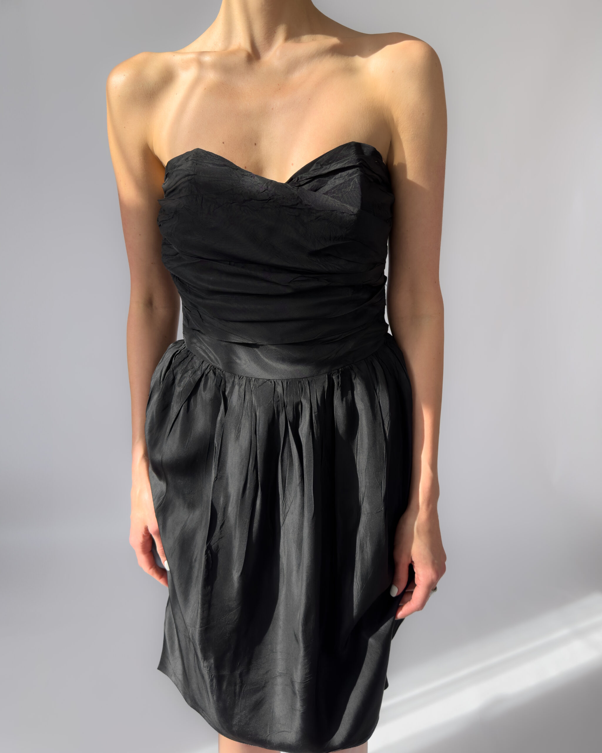 Marc Aurel Strapless Corset Dress | Black