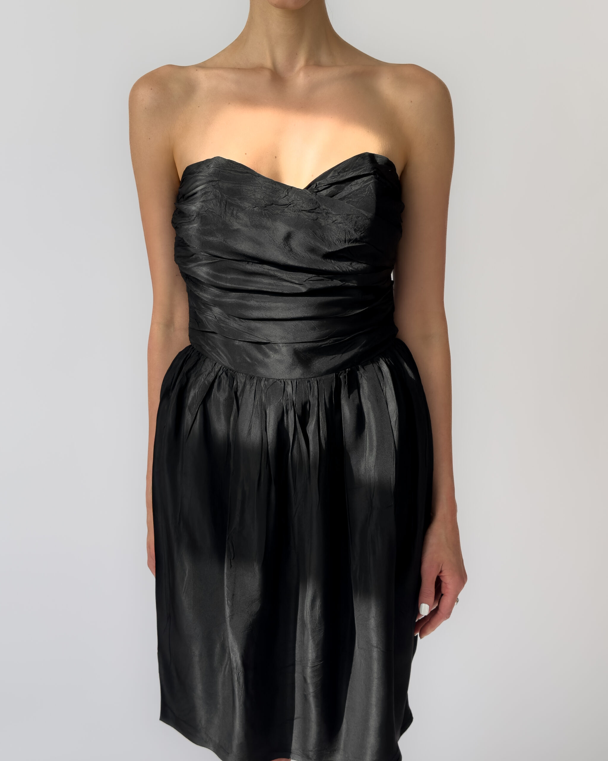 Marc Aurel Strapless Corset Dress | Black