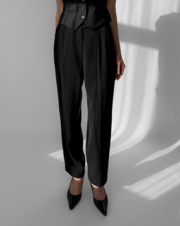 Franco Callegari Pleated Suit Trousers | Black