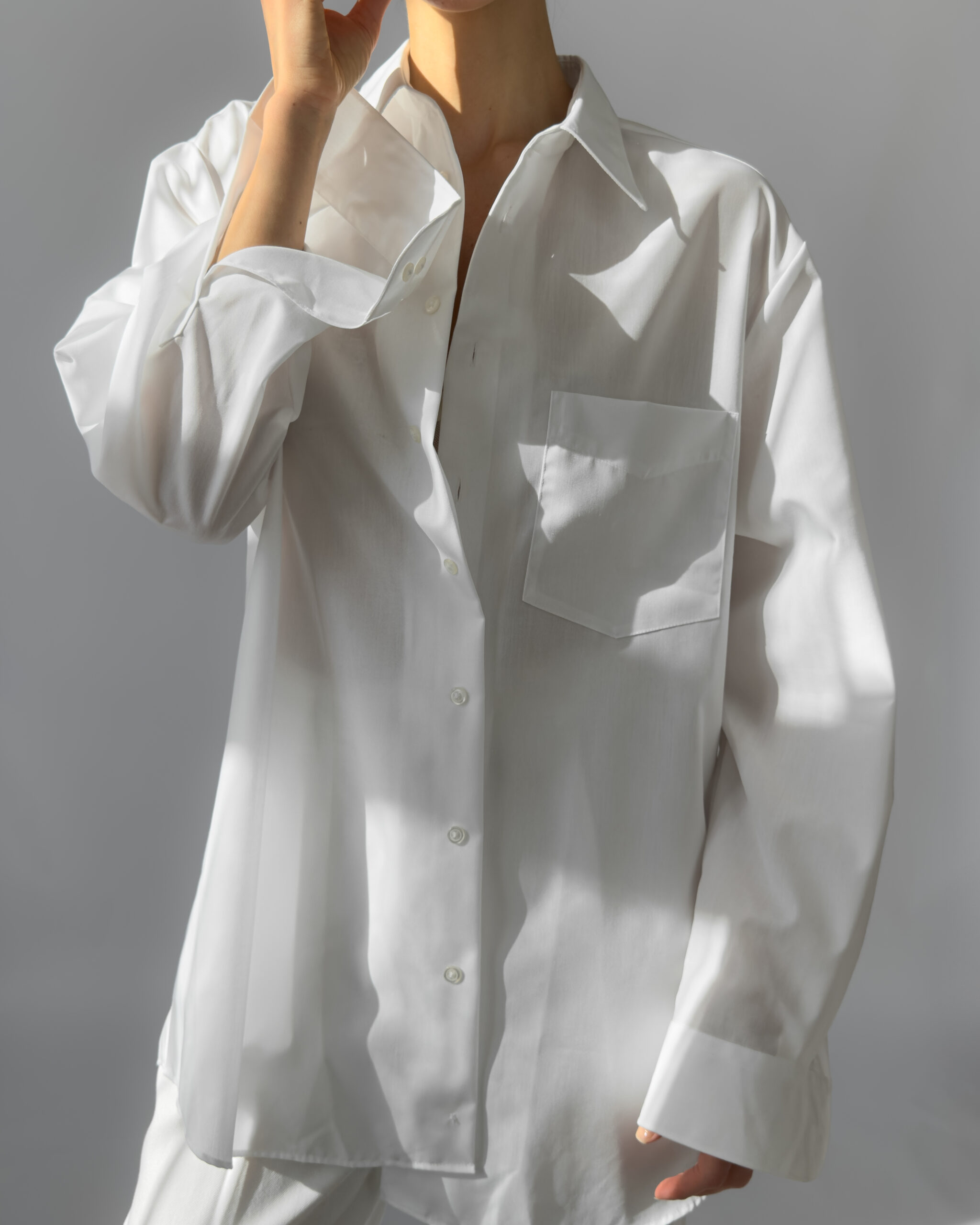 Oversized Cotton Shirt | White