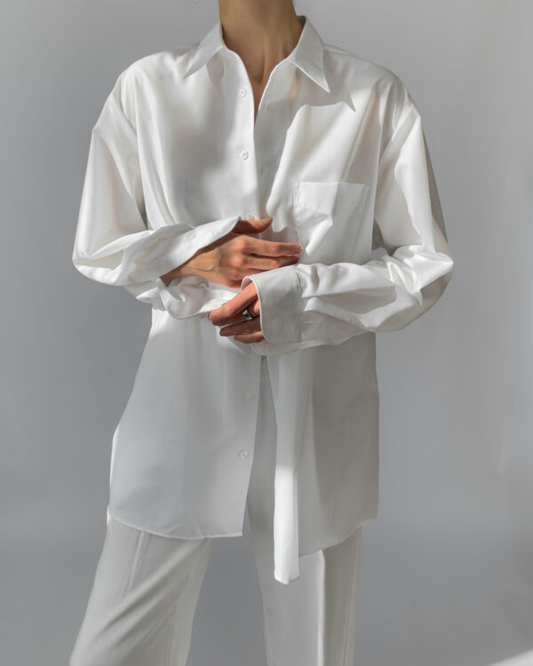 Oversized Cotton Shirt | White