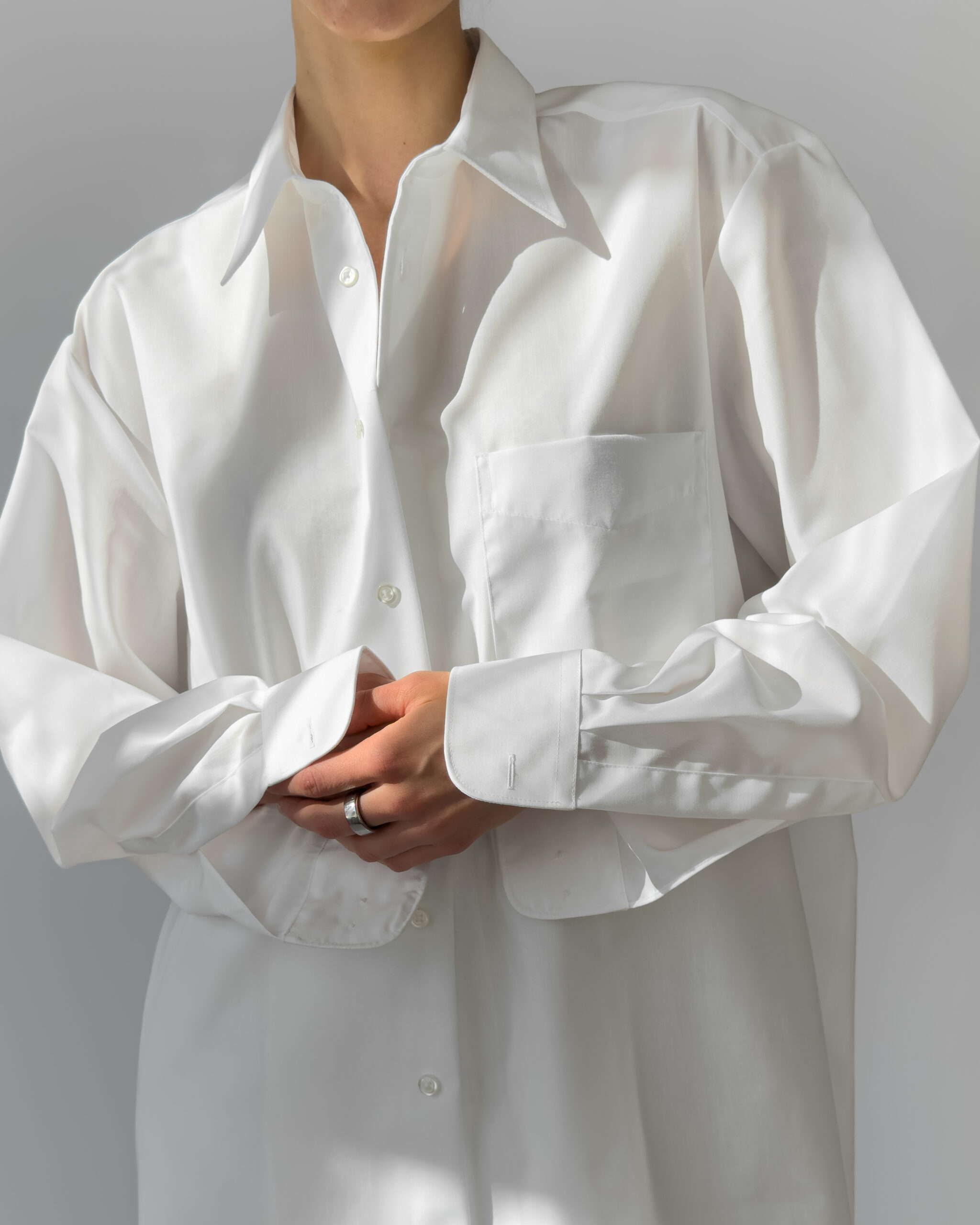 Oversized Cotton Shirt | White
