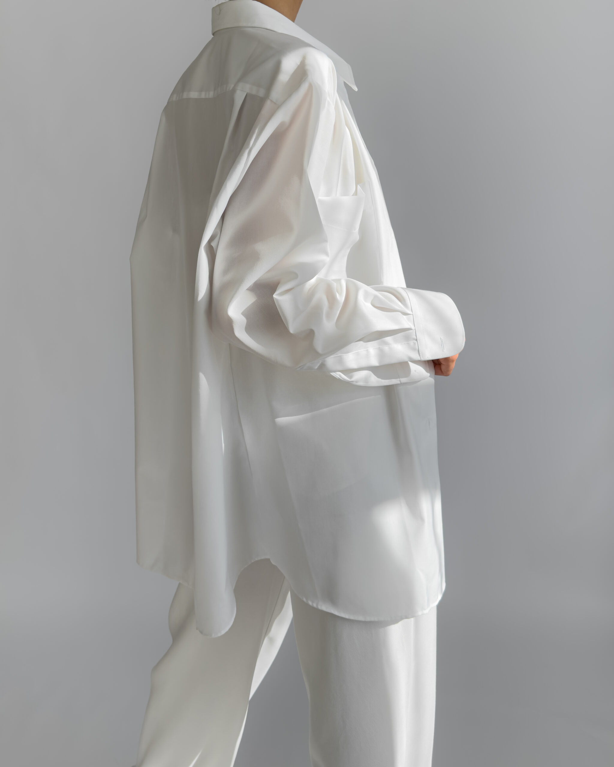 Oversized Cotton Shirt | White