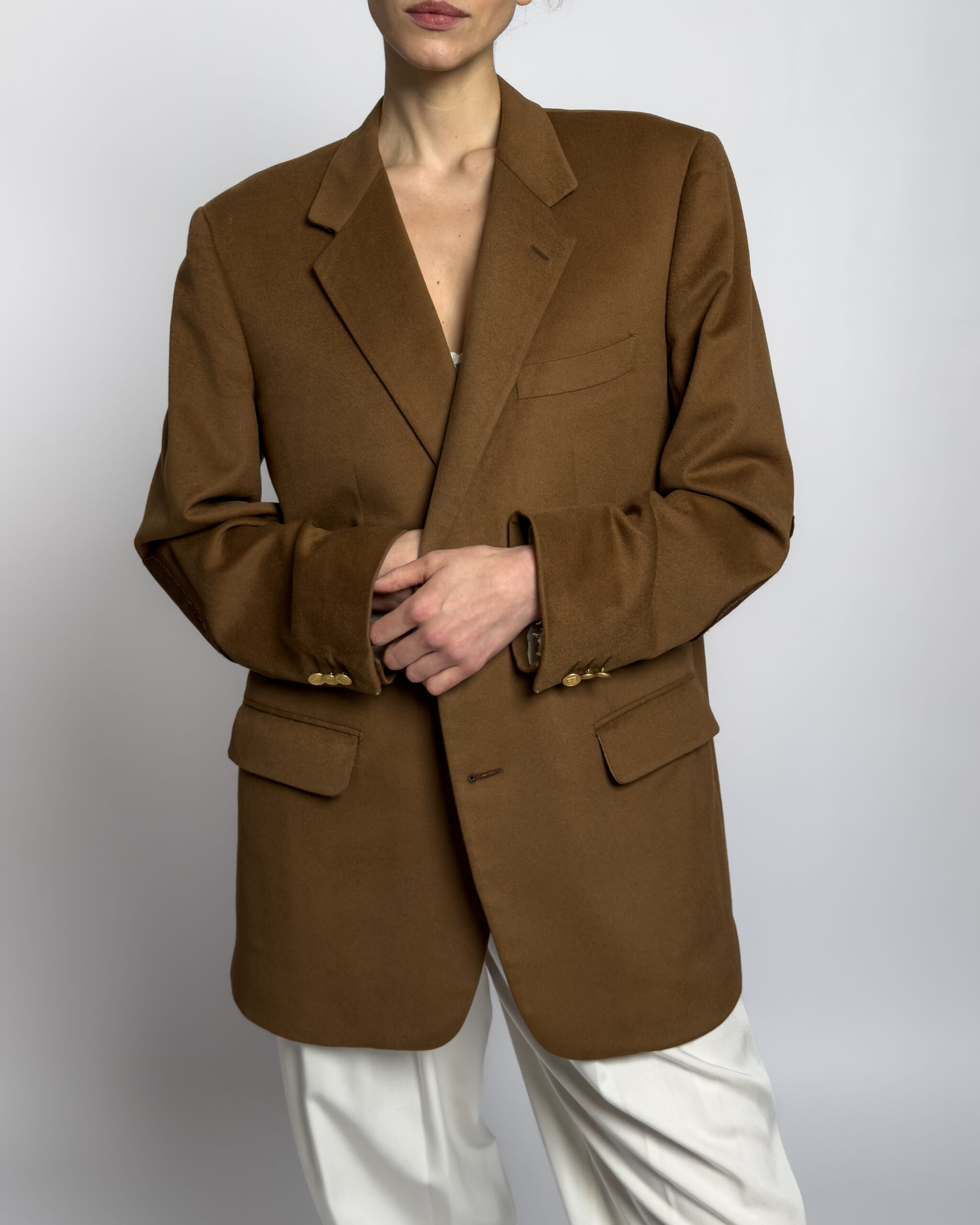 Burberry Pure Cashmere Blazer | Camel