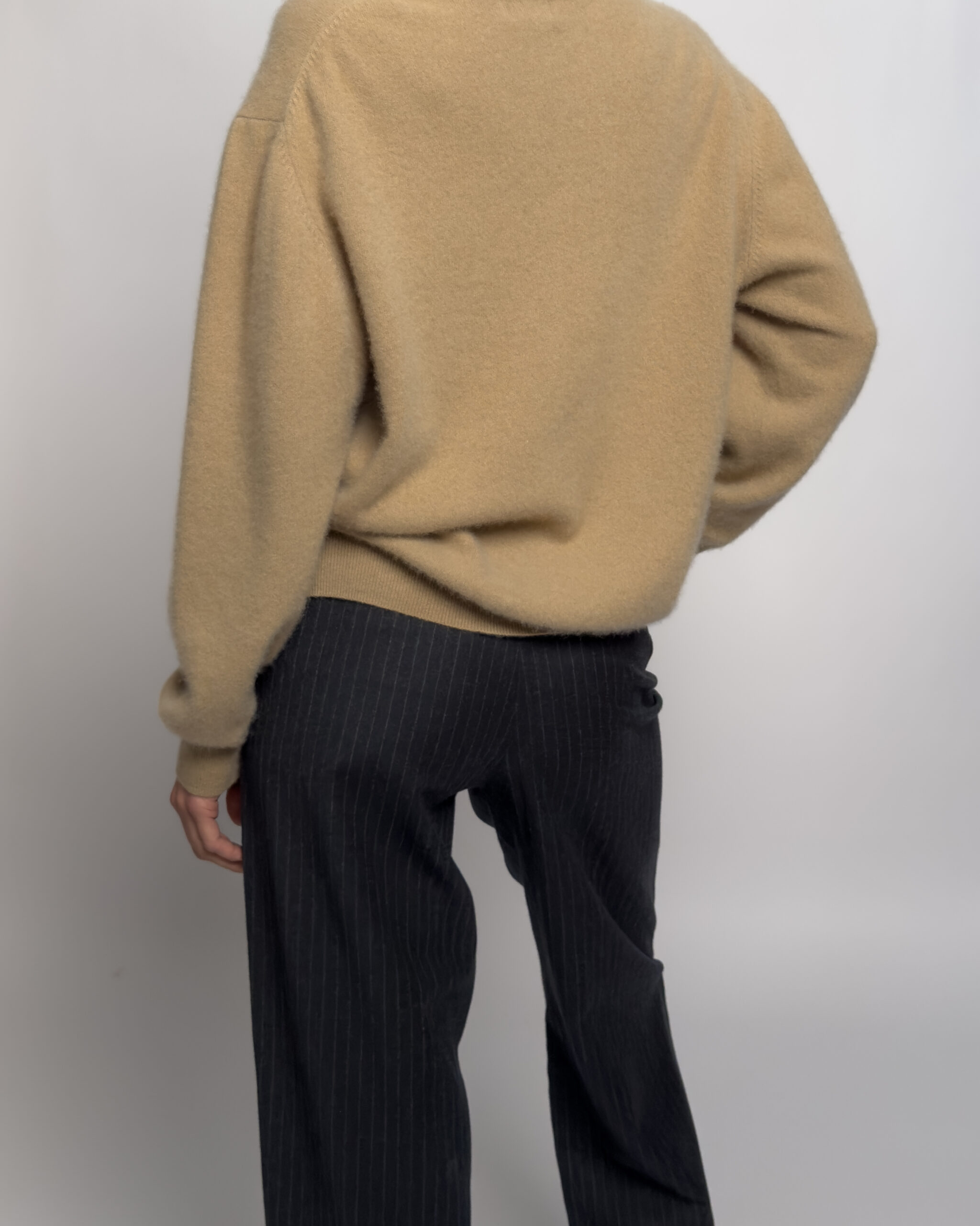 Kappa Pure Cashmere V-Neck Sweater | Beige