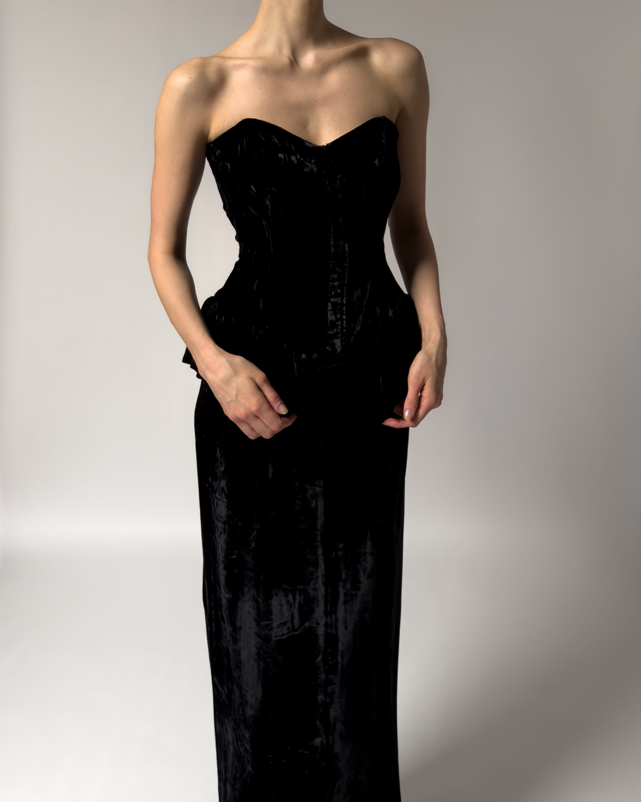 Velvet Maxi Dress | Black