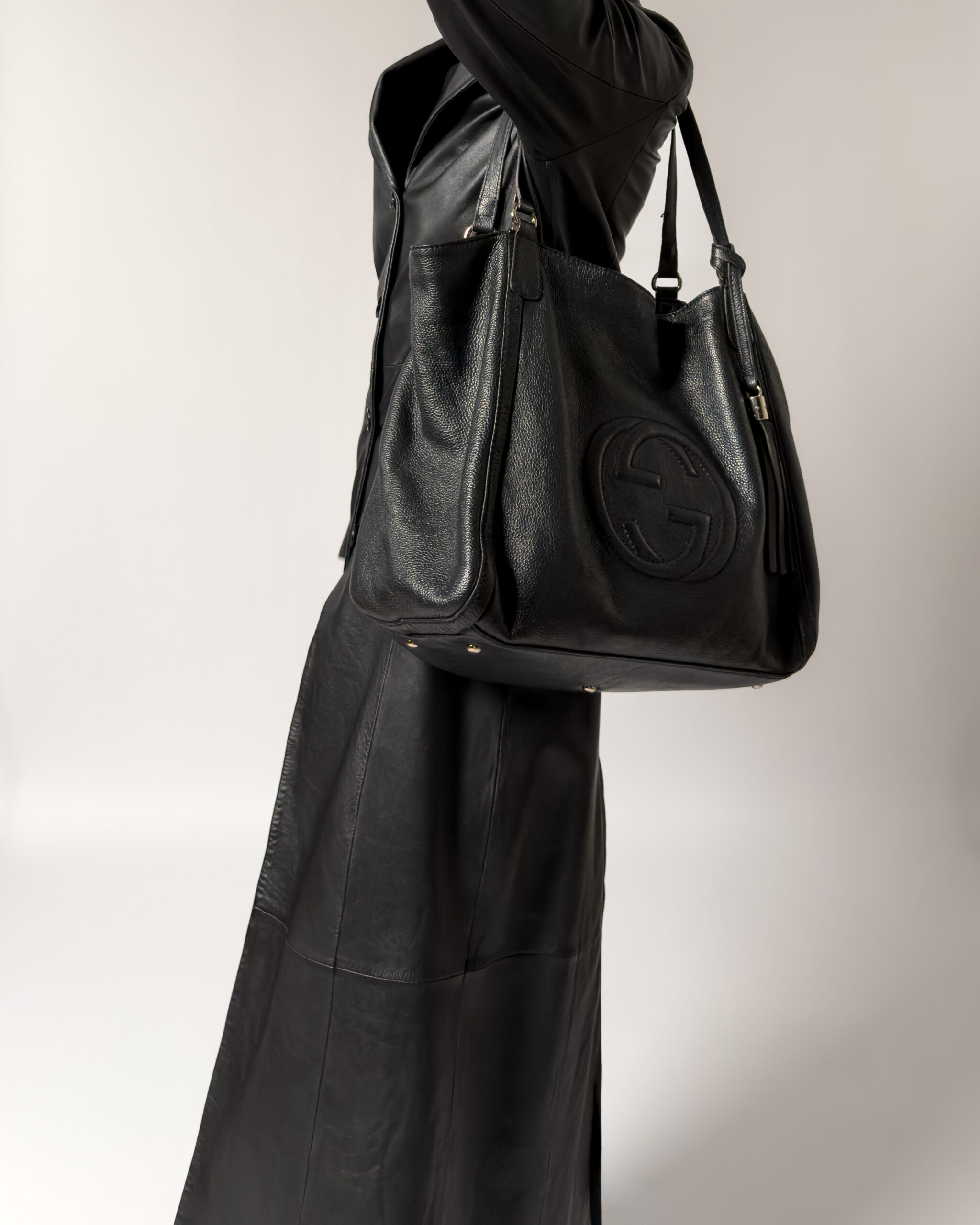Gucci Soho Leather Hobo Bag | Black