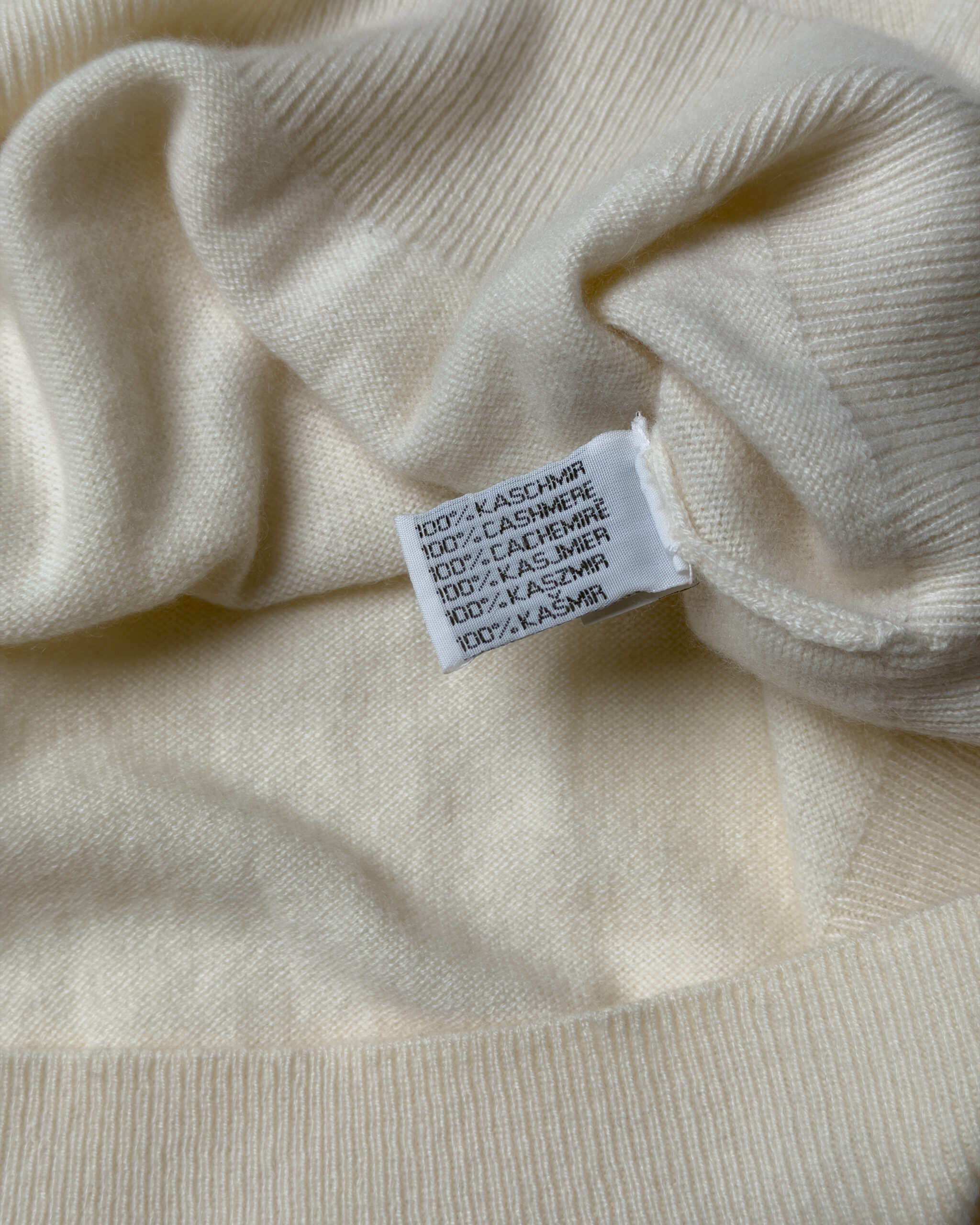 Pure Cashmere Knit Sweater | Cream