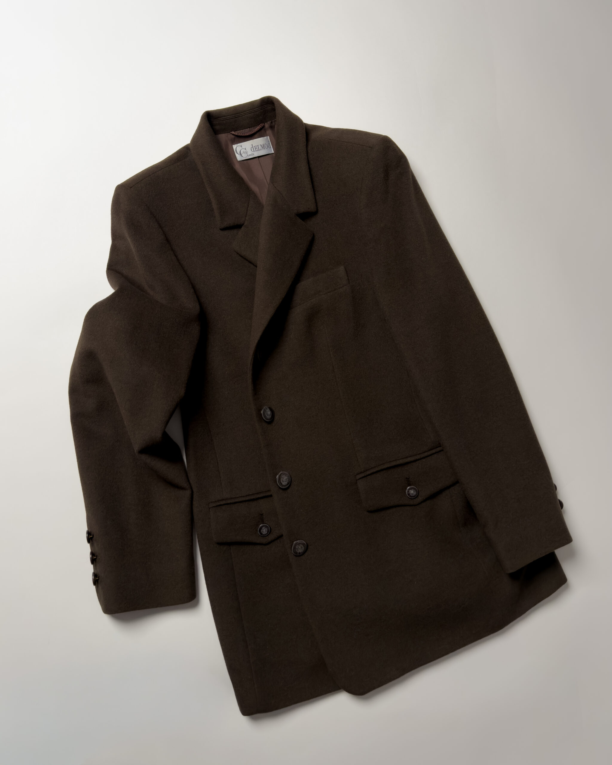 Angora & Lambswool Tailored Blazer | Dark Brown