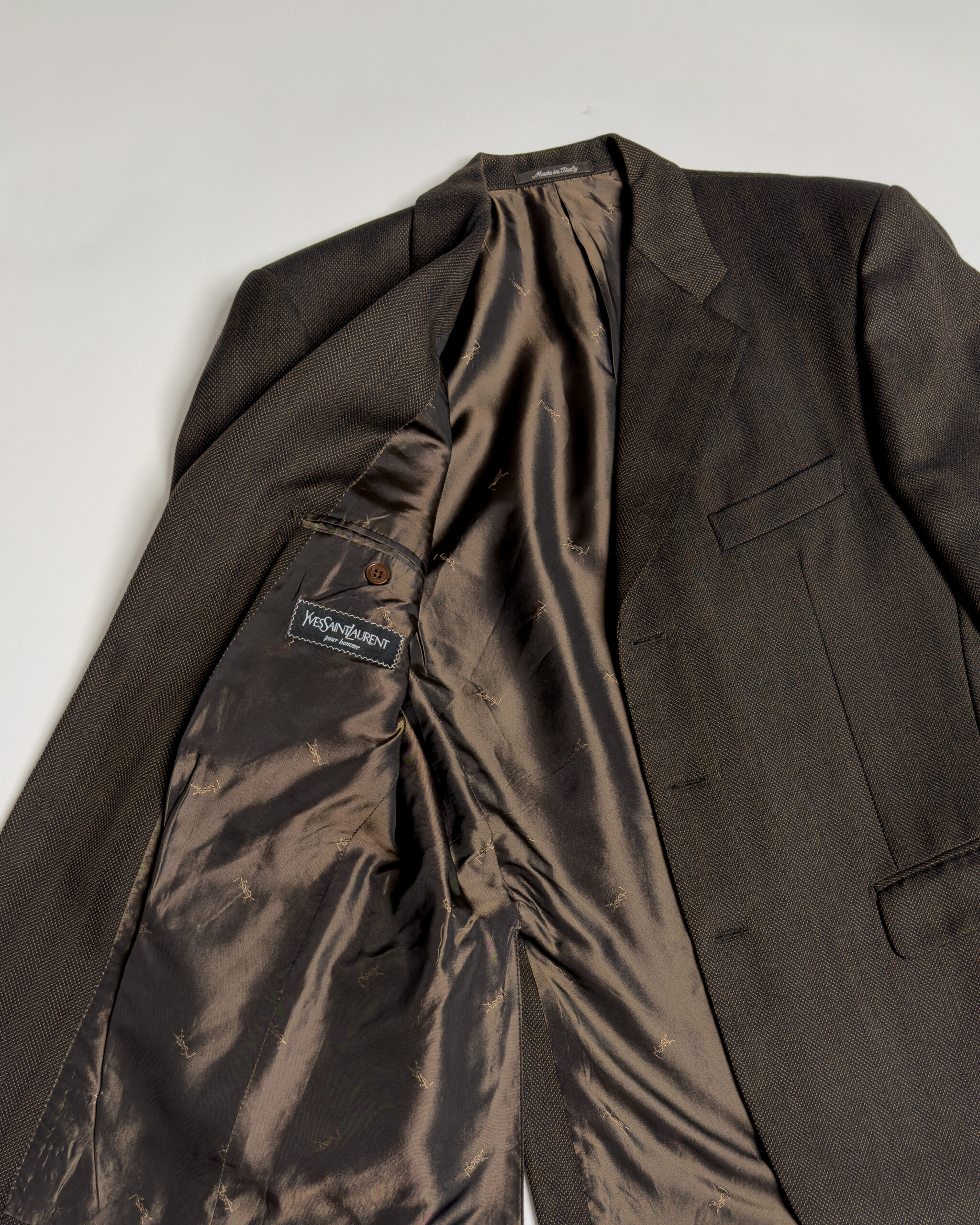 Yves Saint Laurent Wool Blazer | Dark Brown