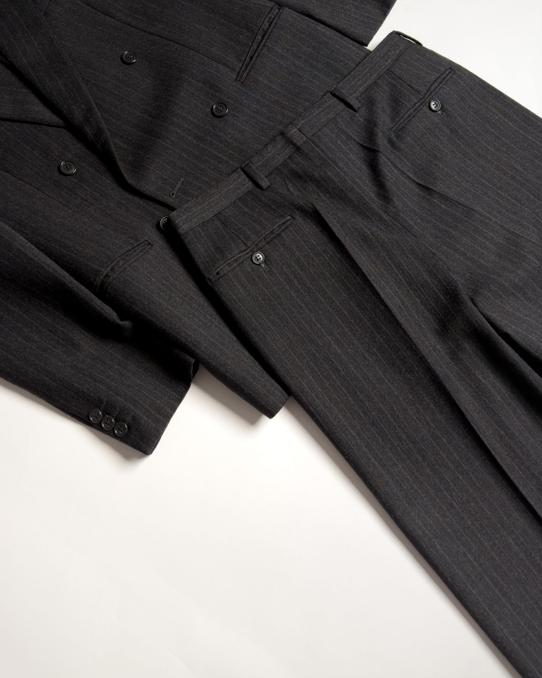 Giorgio Armani Pinstripe Wool Suit | Charcoal