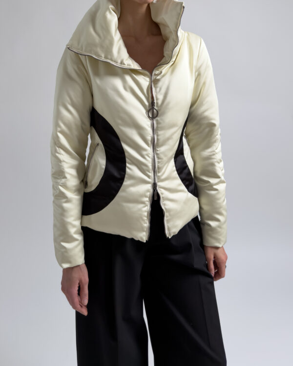 Moncler New Dawn Down Jacket | Cream White & Black