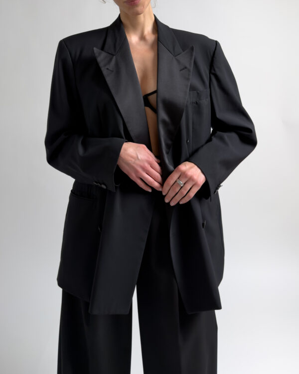 Ermenegildo Zegna Double Breasted Wool Blazer | Black