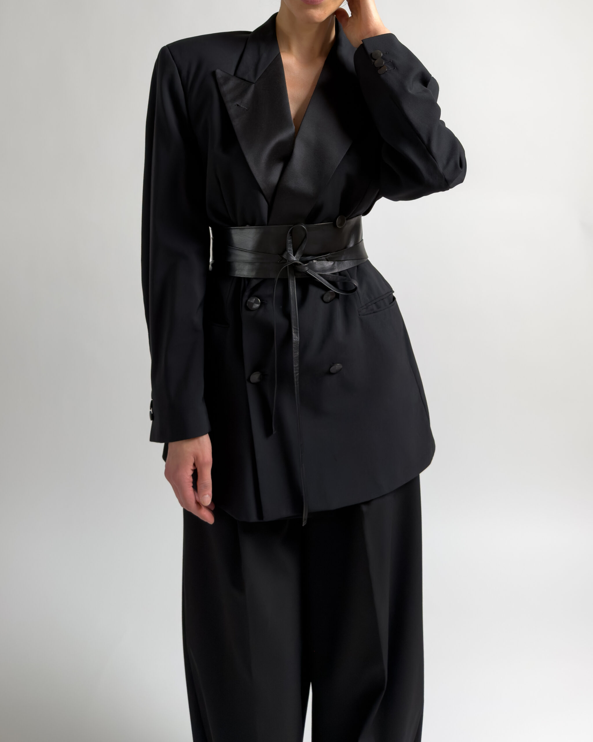 Ermenegildo Zegna Double Breasted Wool Blazer | Black