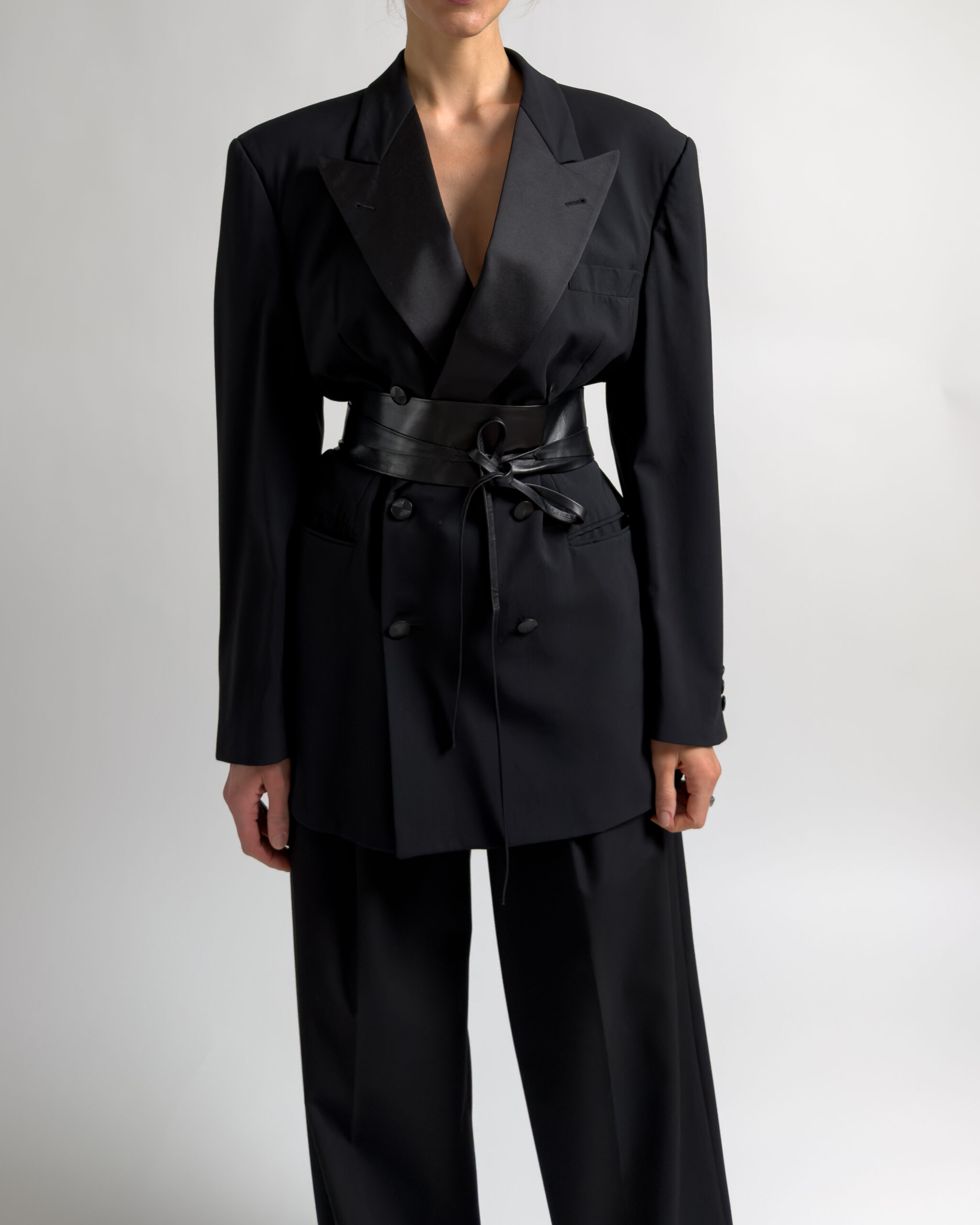 Ermenegildo Zegna Double Breasted Wool Blazer | Black