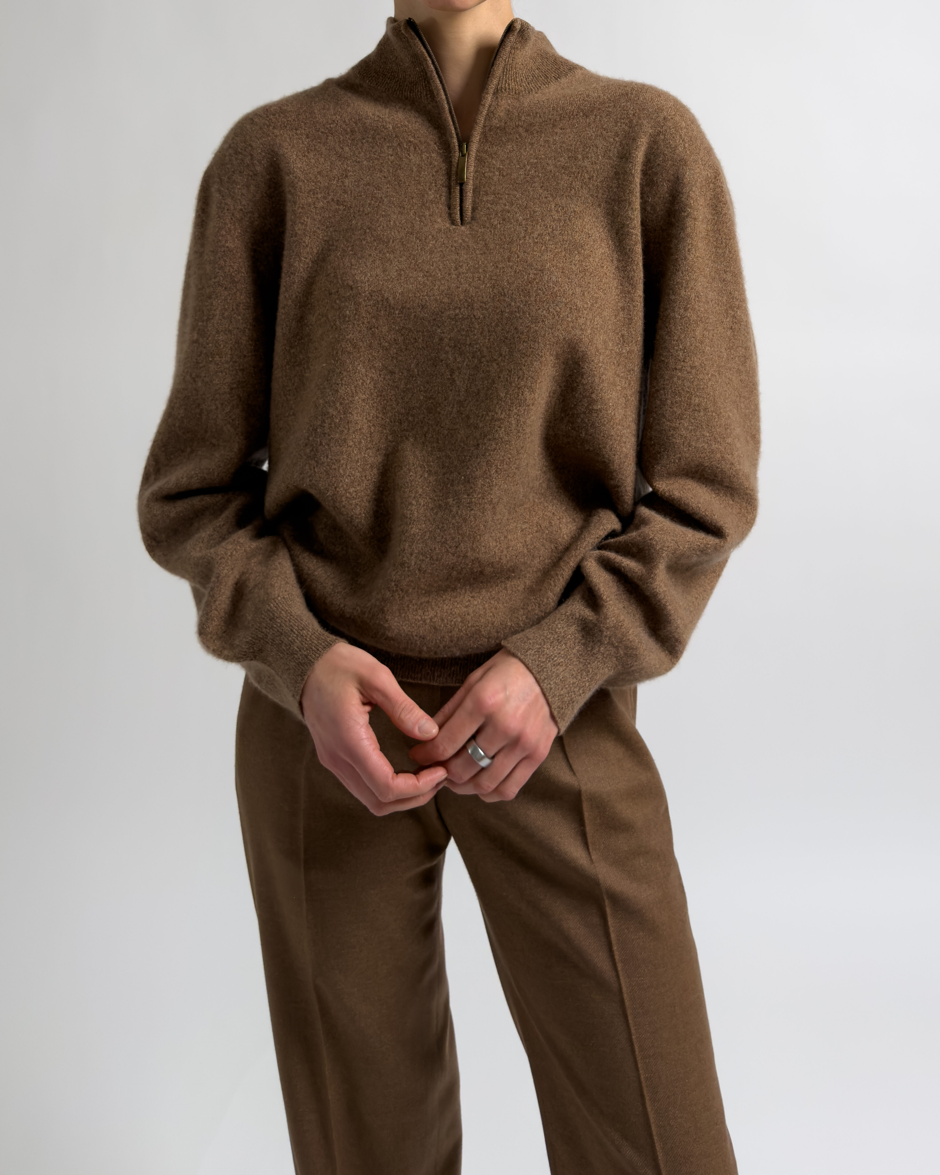 Italian Vintage Cashmere Sweater | Cognac