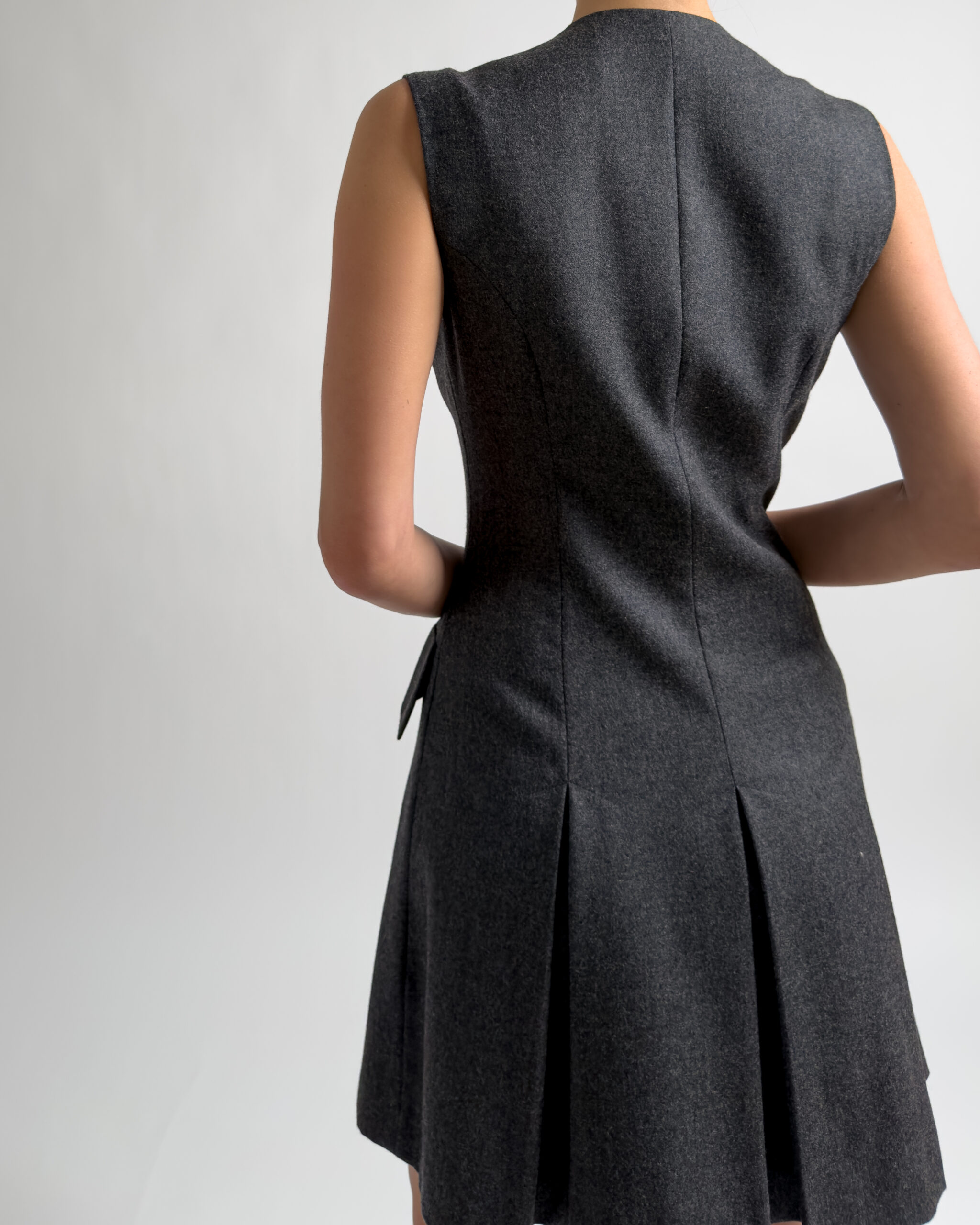 Moschino Wool Dress | Charcoal Grey