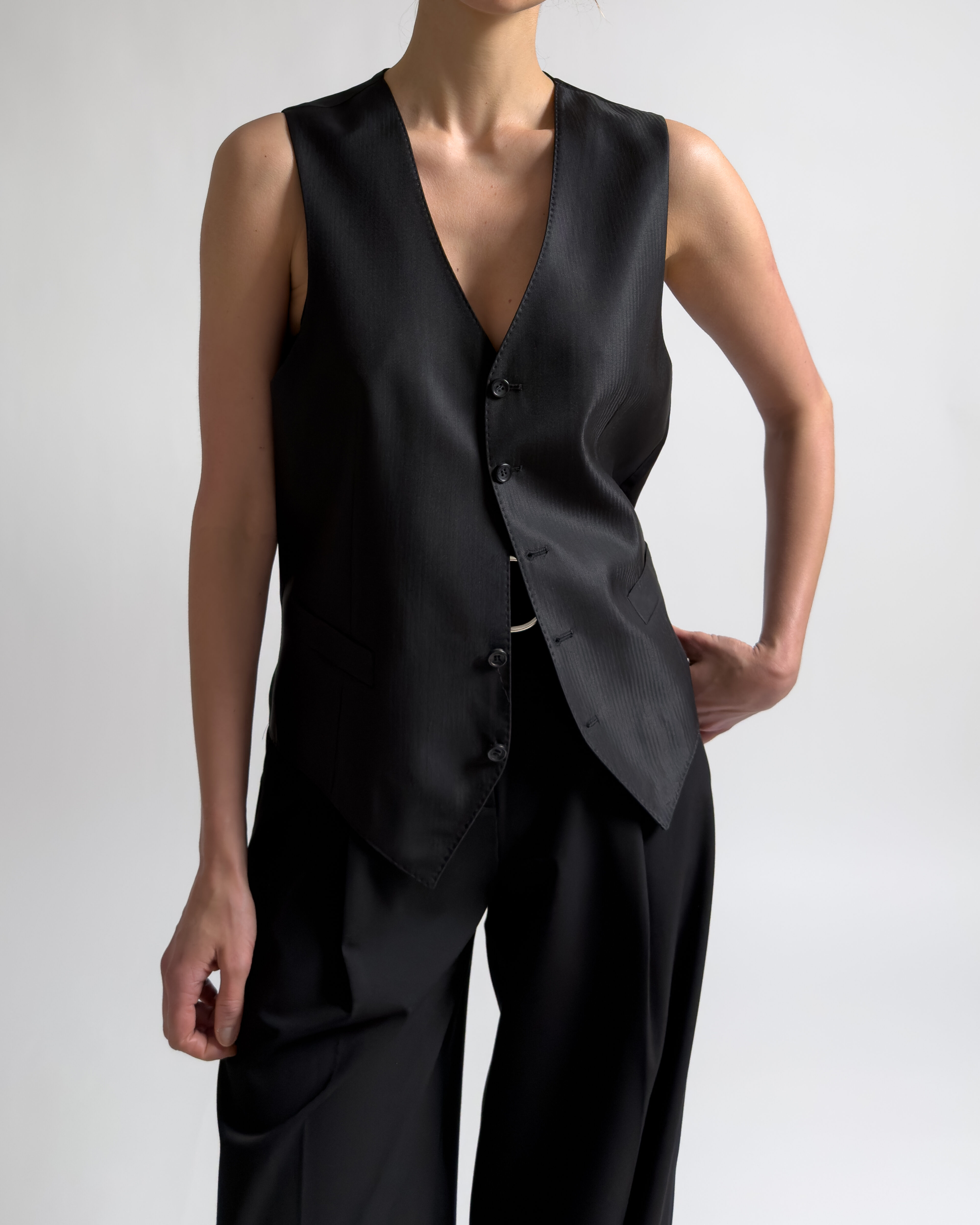 Versace Collection Tailored Suit Vest | Black