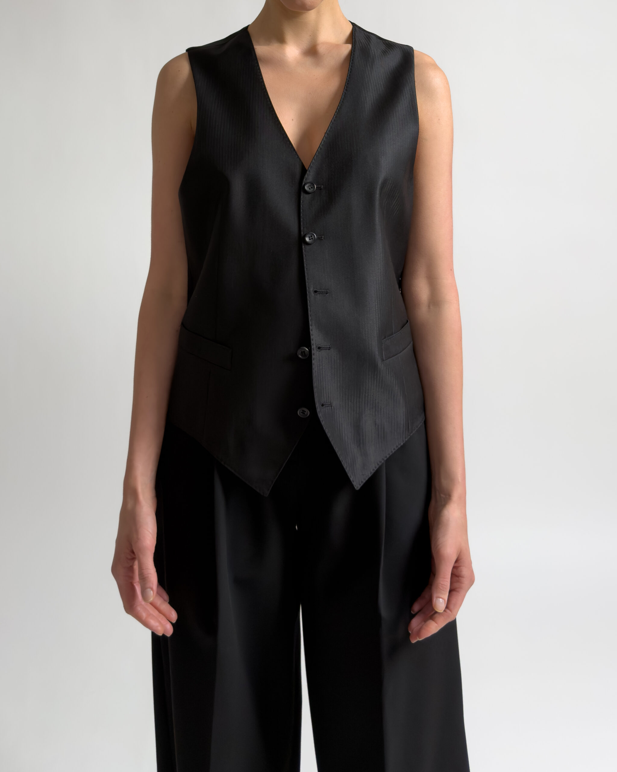 Versace Collection Tailored Suit Vest | Black