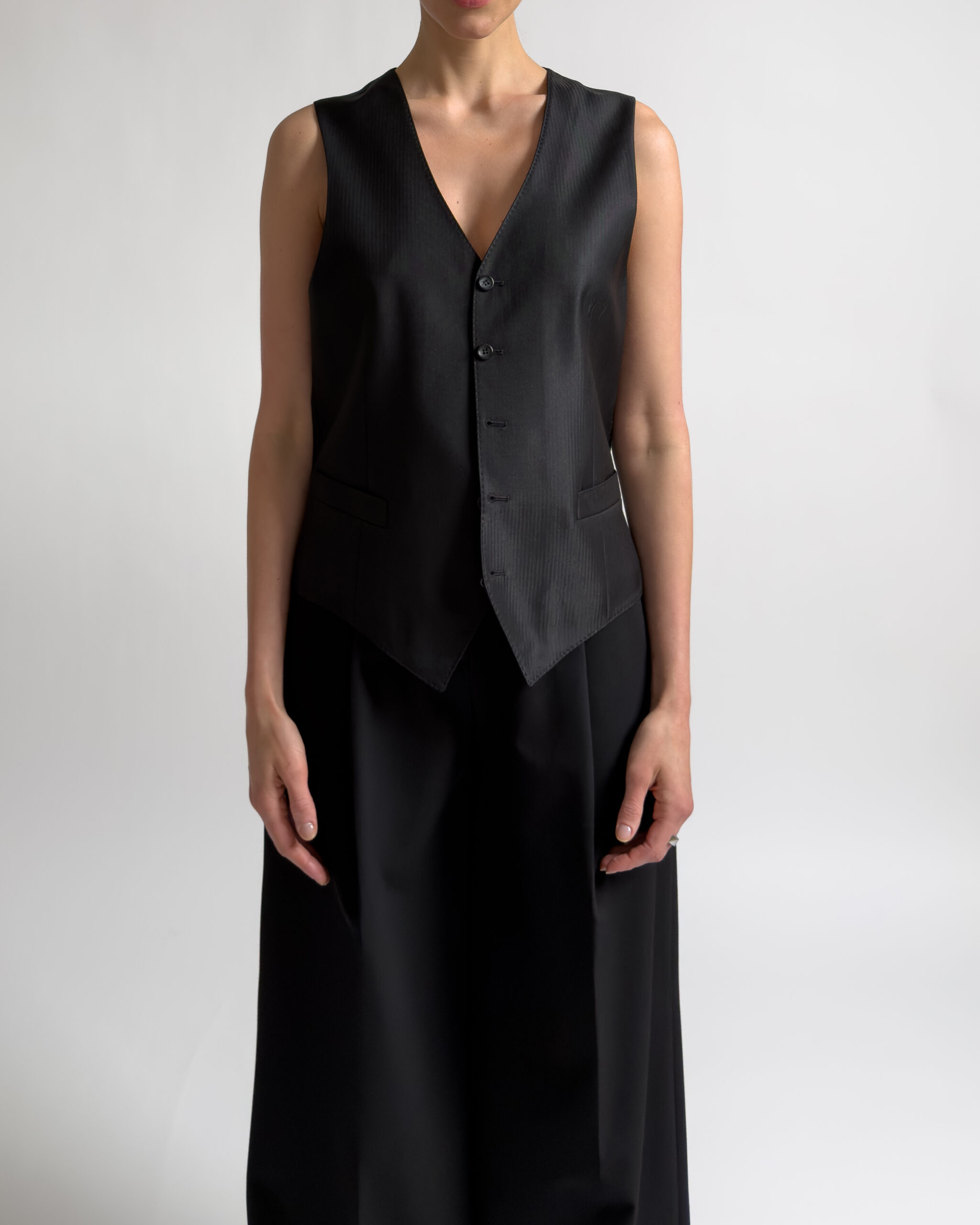 Versace Collection Tailored Suit Vest | Black