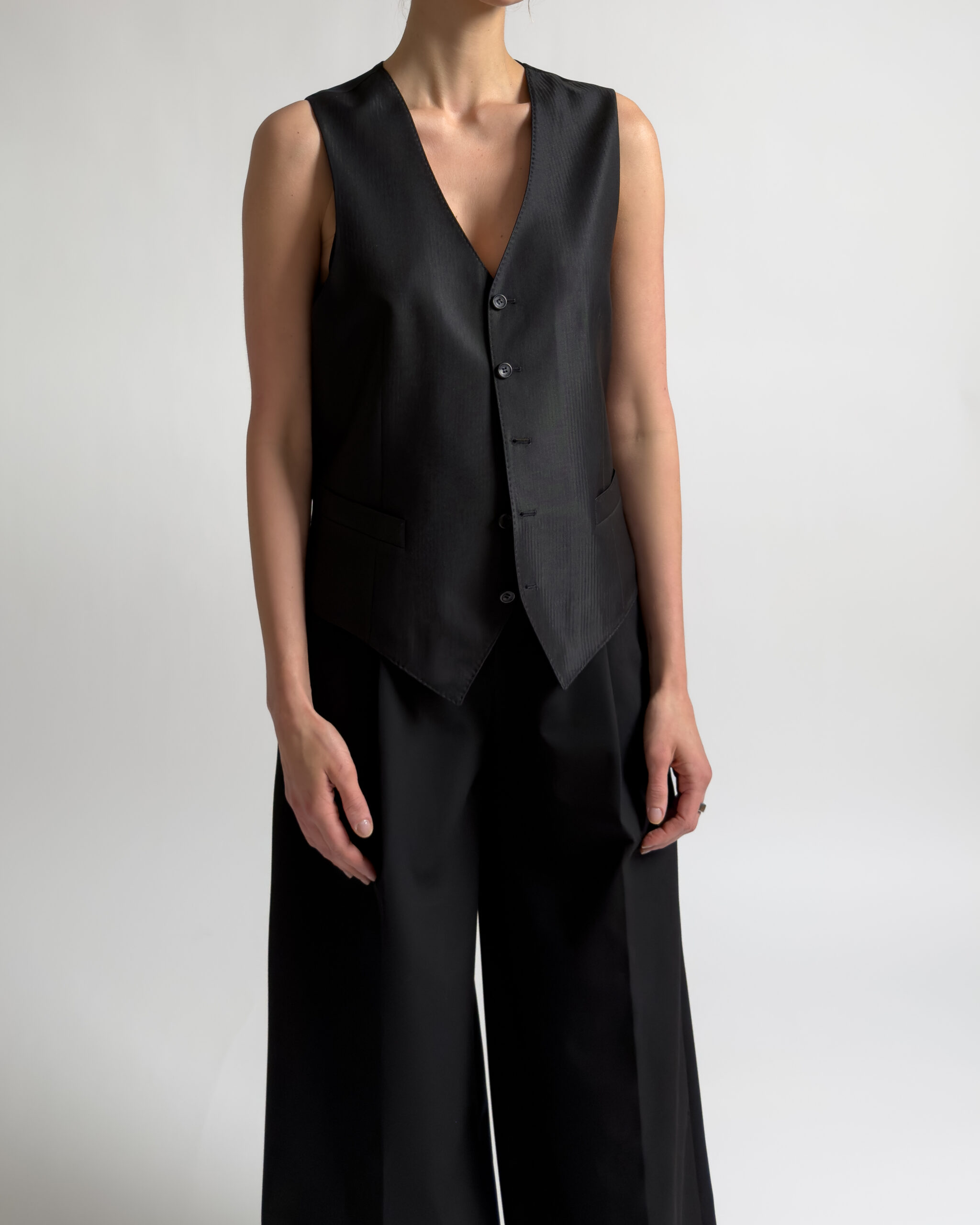 Versace Collection Tailored Suit Vest | Black