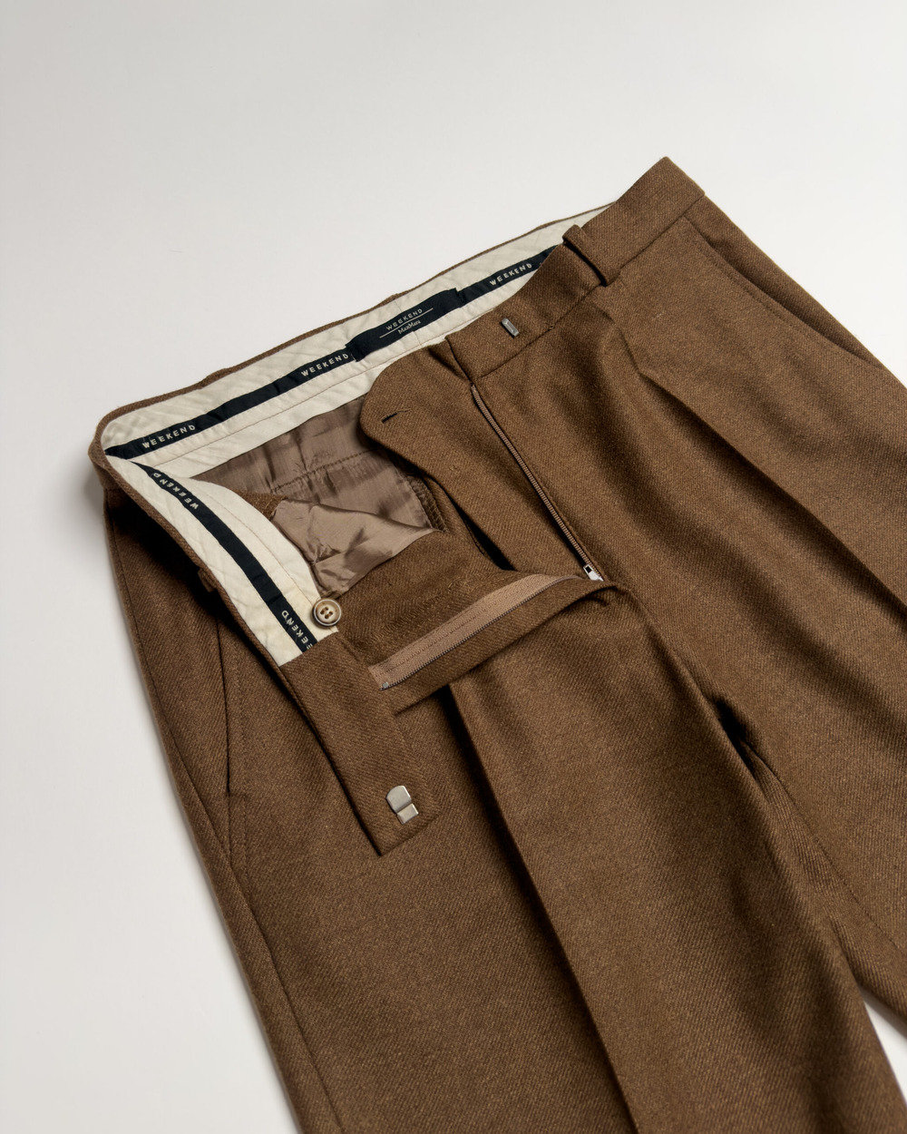 Max Mara Wool Tailored Trousers | Cognac