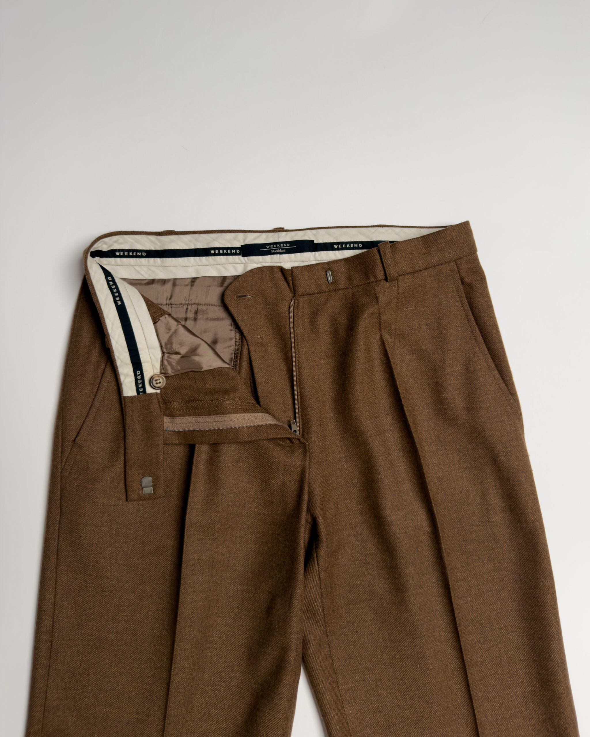 Max Mara Wool Tailored Trousers | Cognac