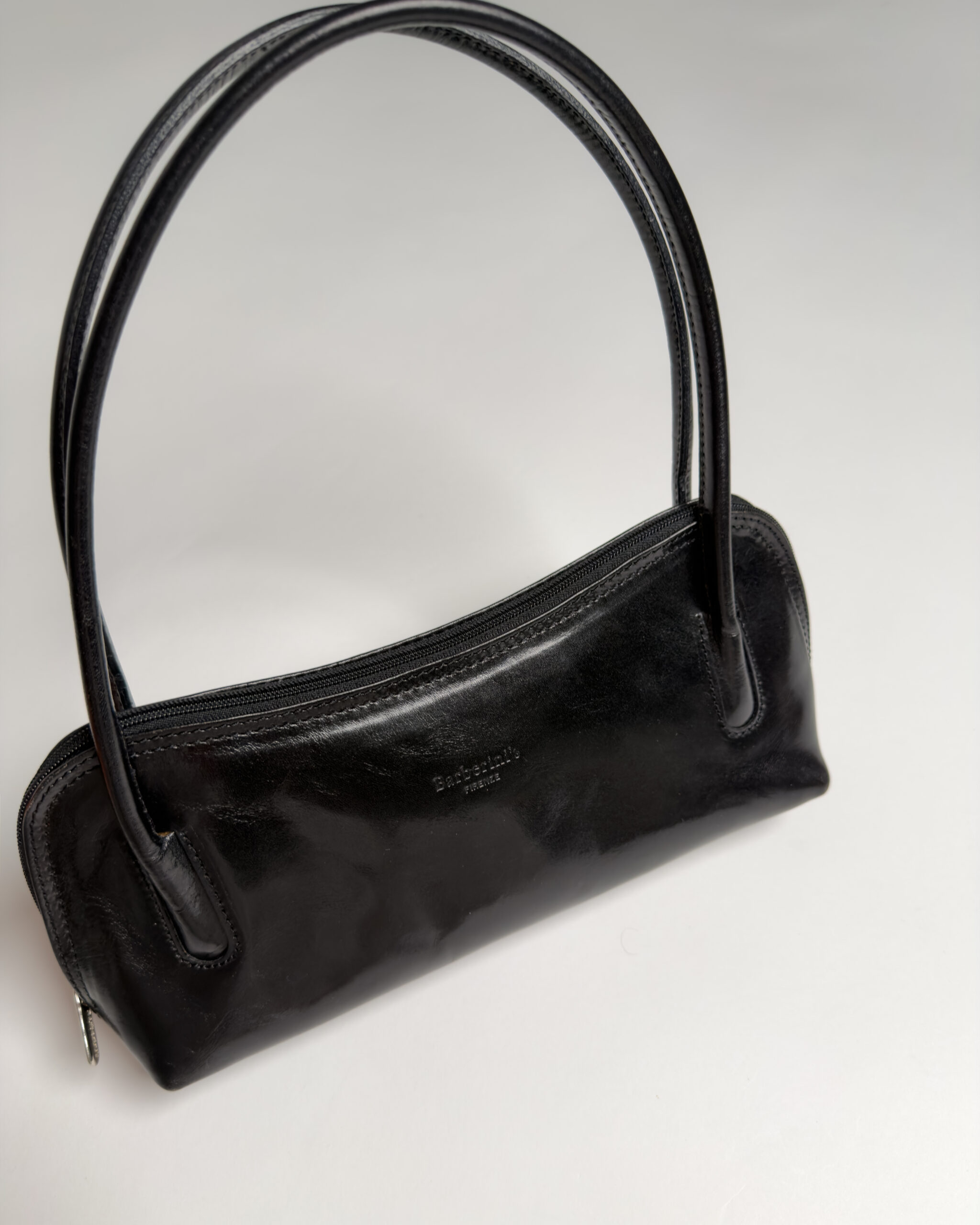 Italian Vintage Leather Shoulder Bag | Black