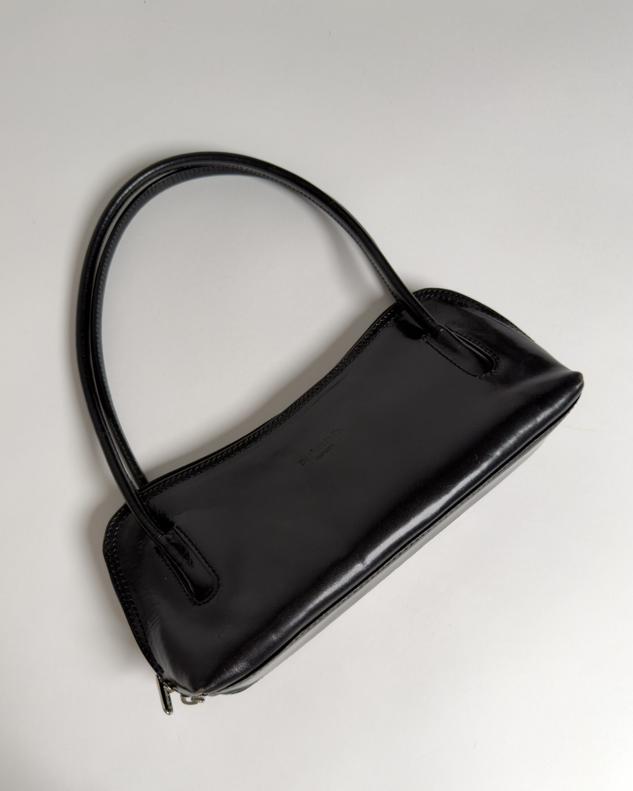 Italian Vintage Leather Shoulder Bag | Black