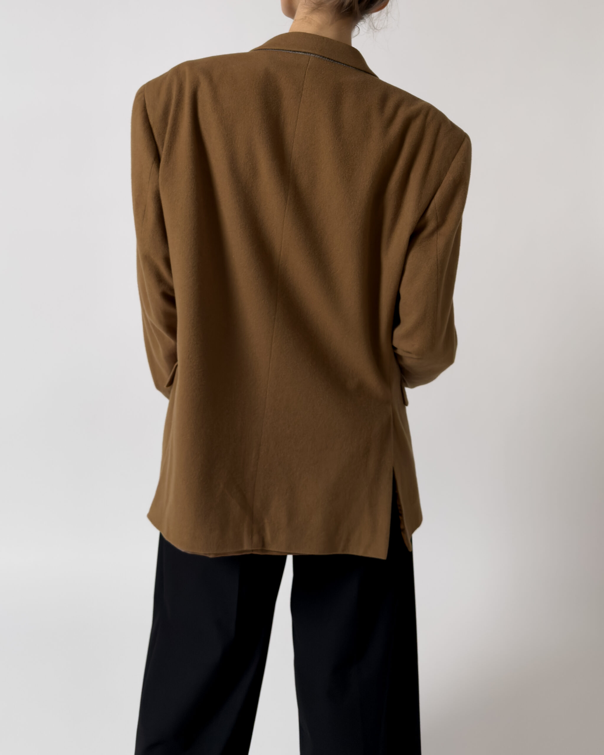 Cashmere Double Breasted Blazer | Camel