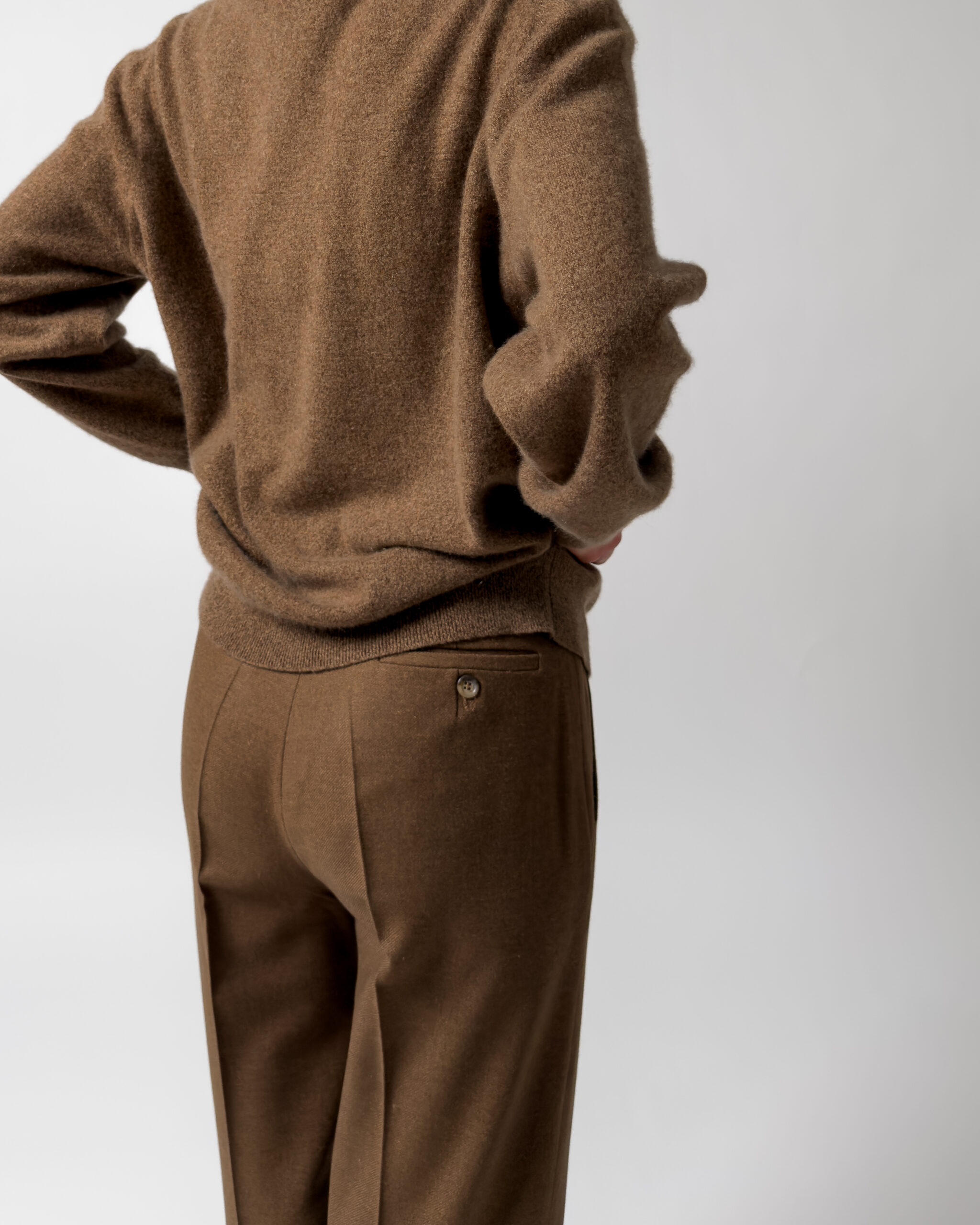 Max Mara Wool Tailored Trousers | Cognac