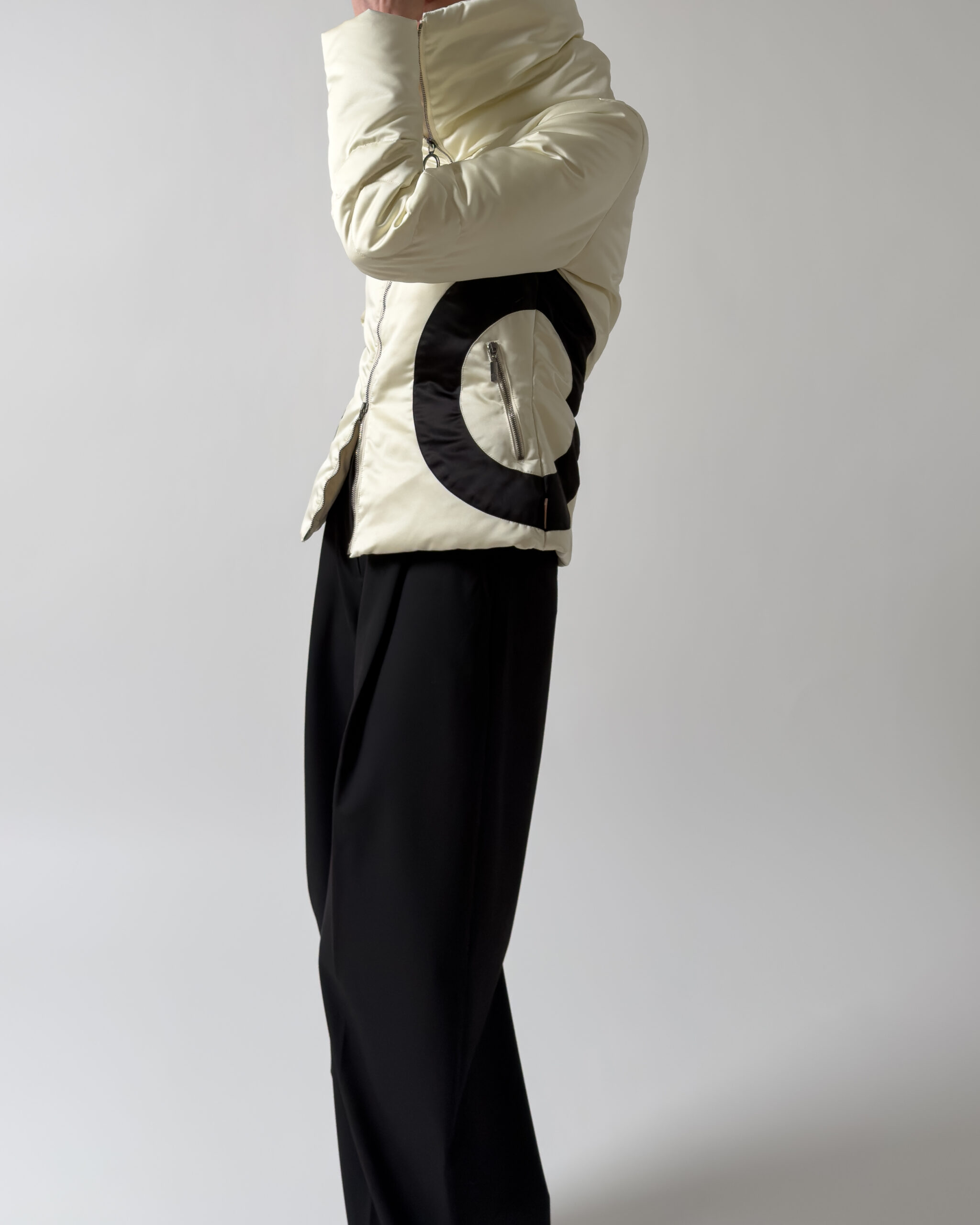 Moncler New Dawn Down Jacket | Cream White & Black