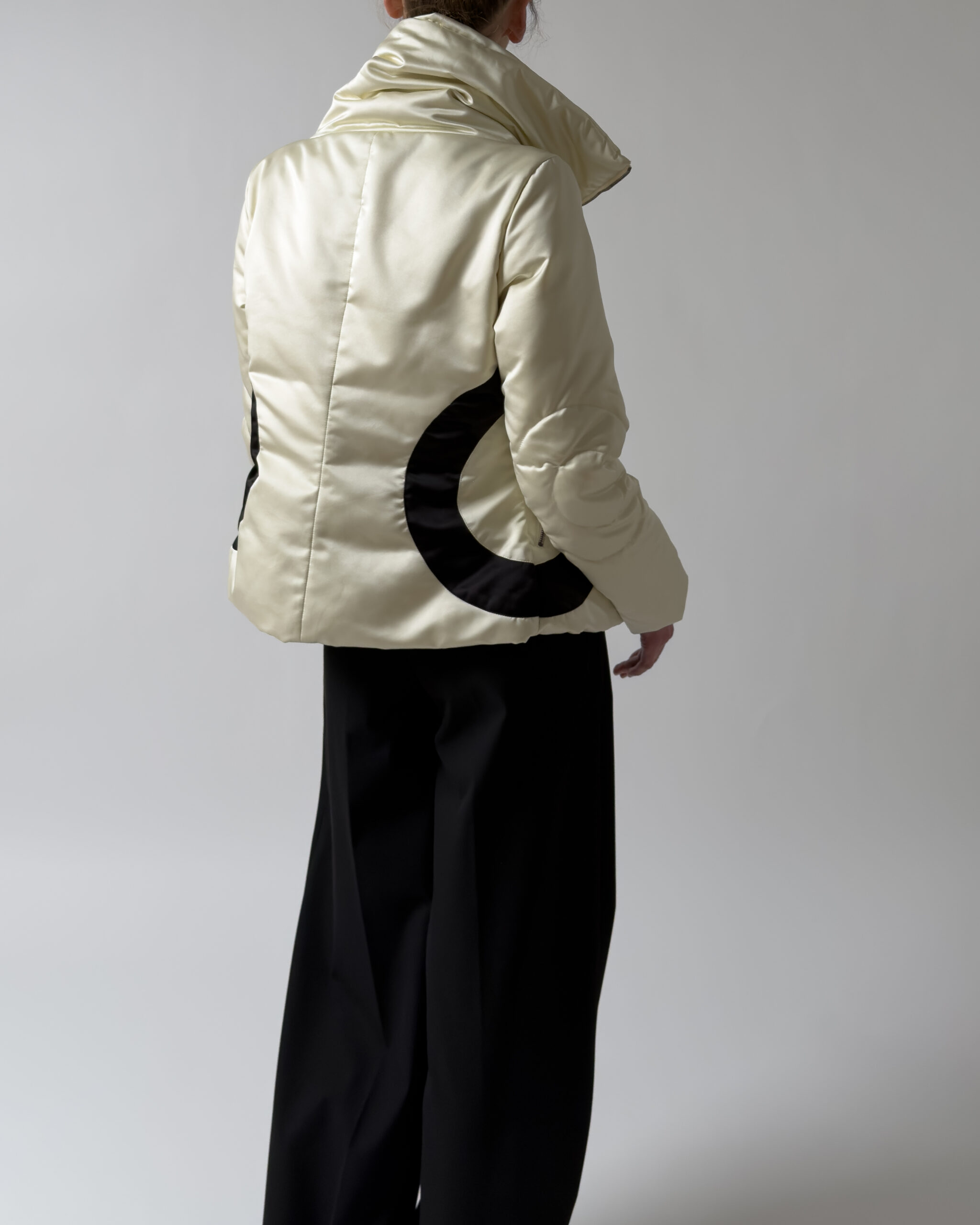 Moncler New Dawn Down Jacket | Cream White & Black