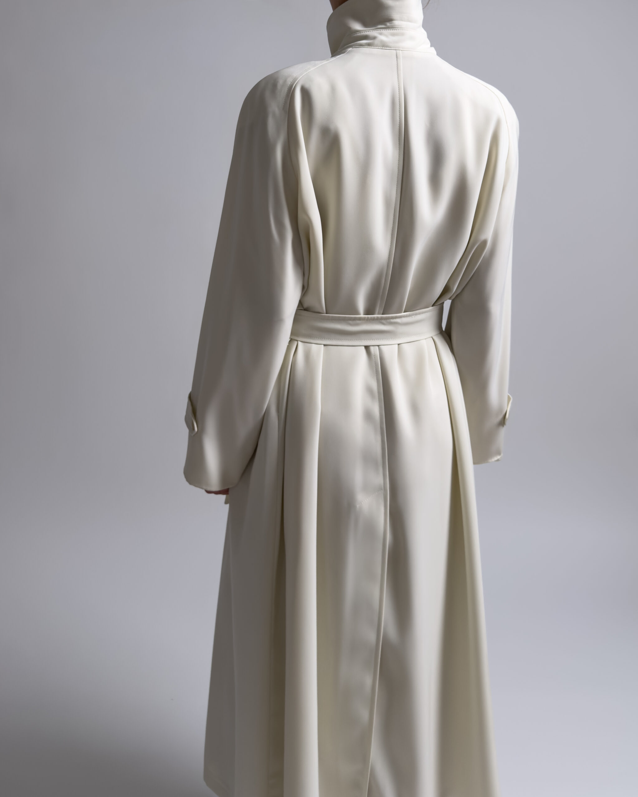 Vintage Longline Trench Coat | Cream