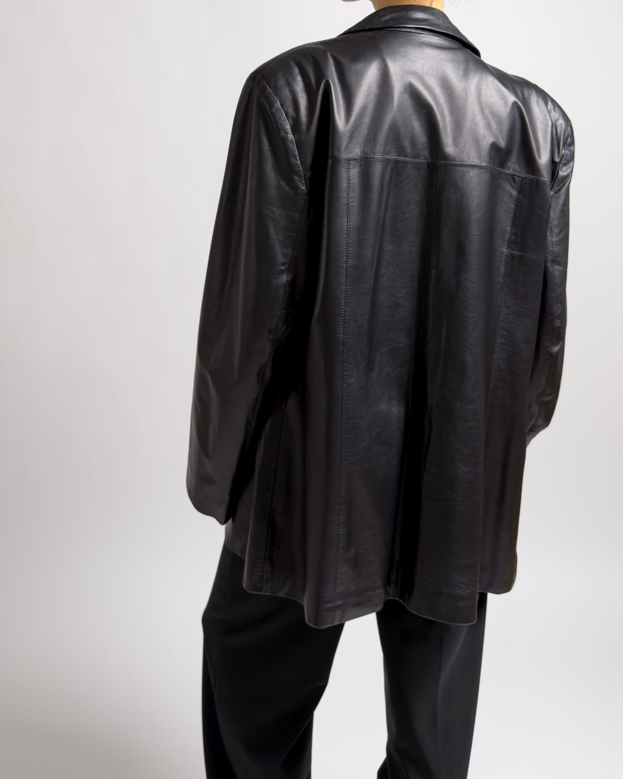 Italian Vintage Nappa Leather Jacket | Black