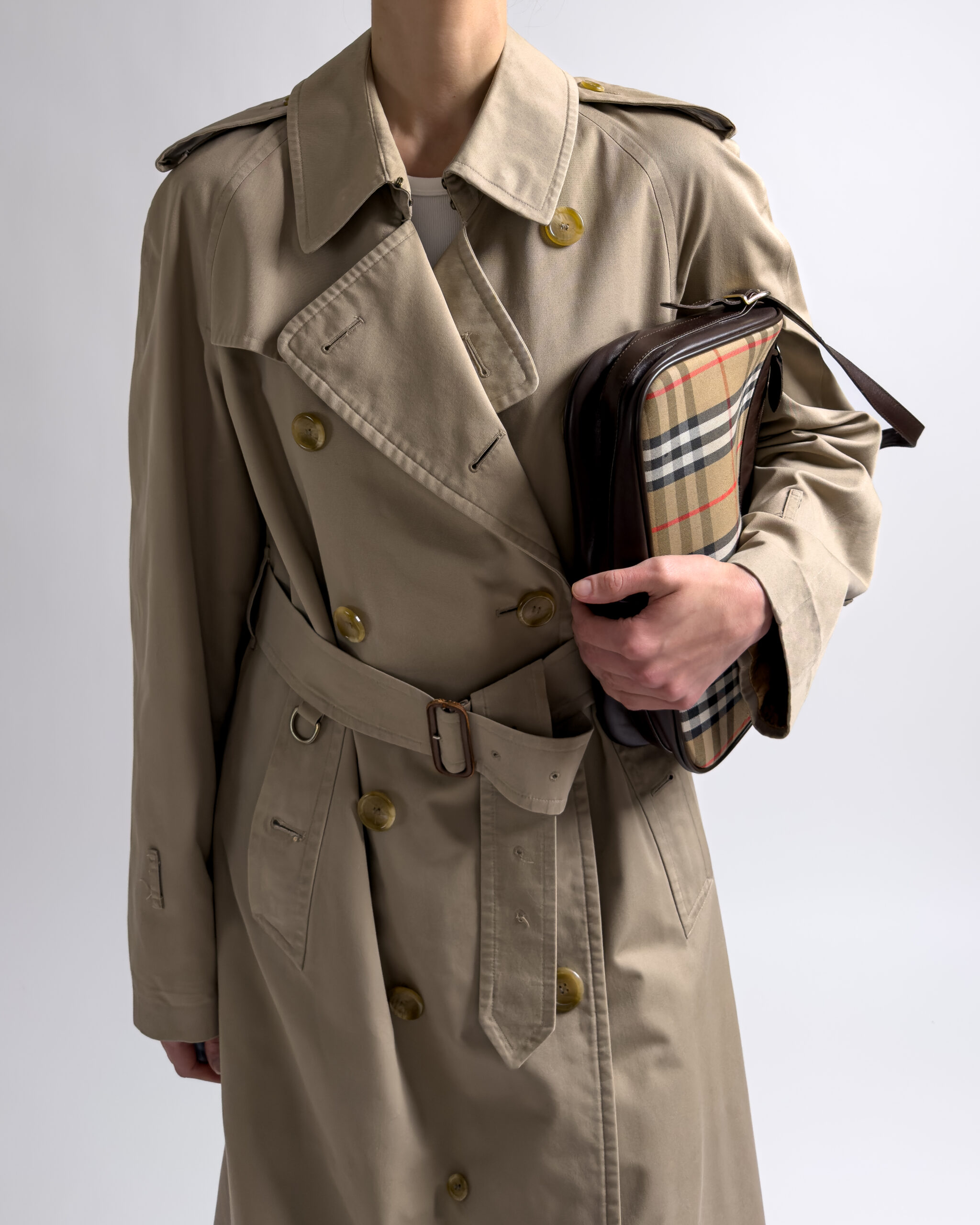 Burberry Nova Check Leather Shoulder Bag | Brown