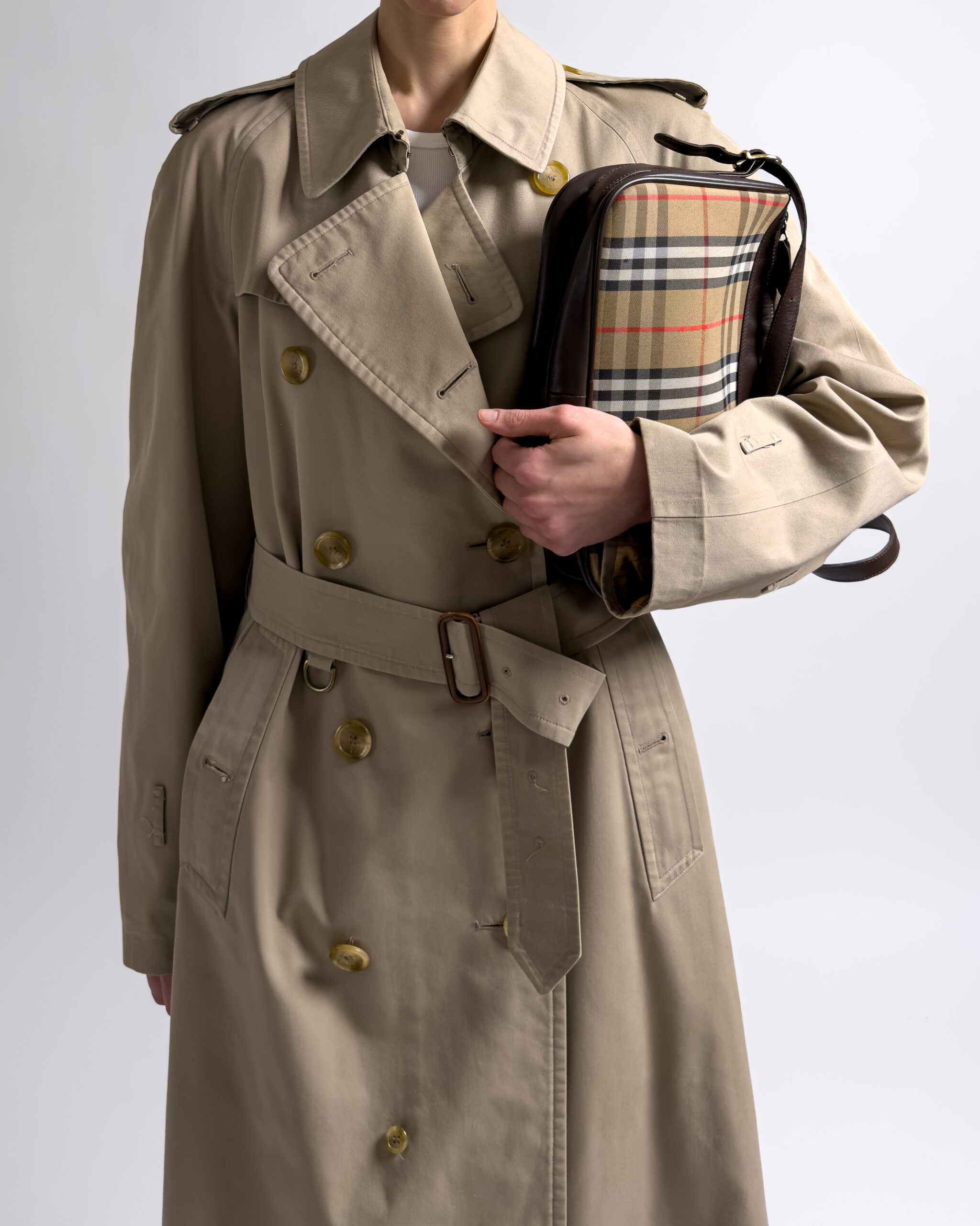 Burberry Nova Check Leather Shoulder Bag | Brown