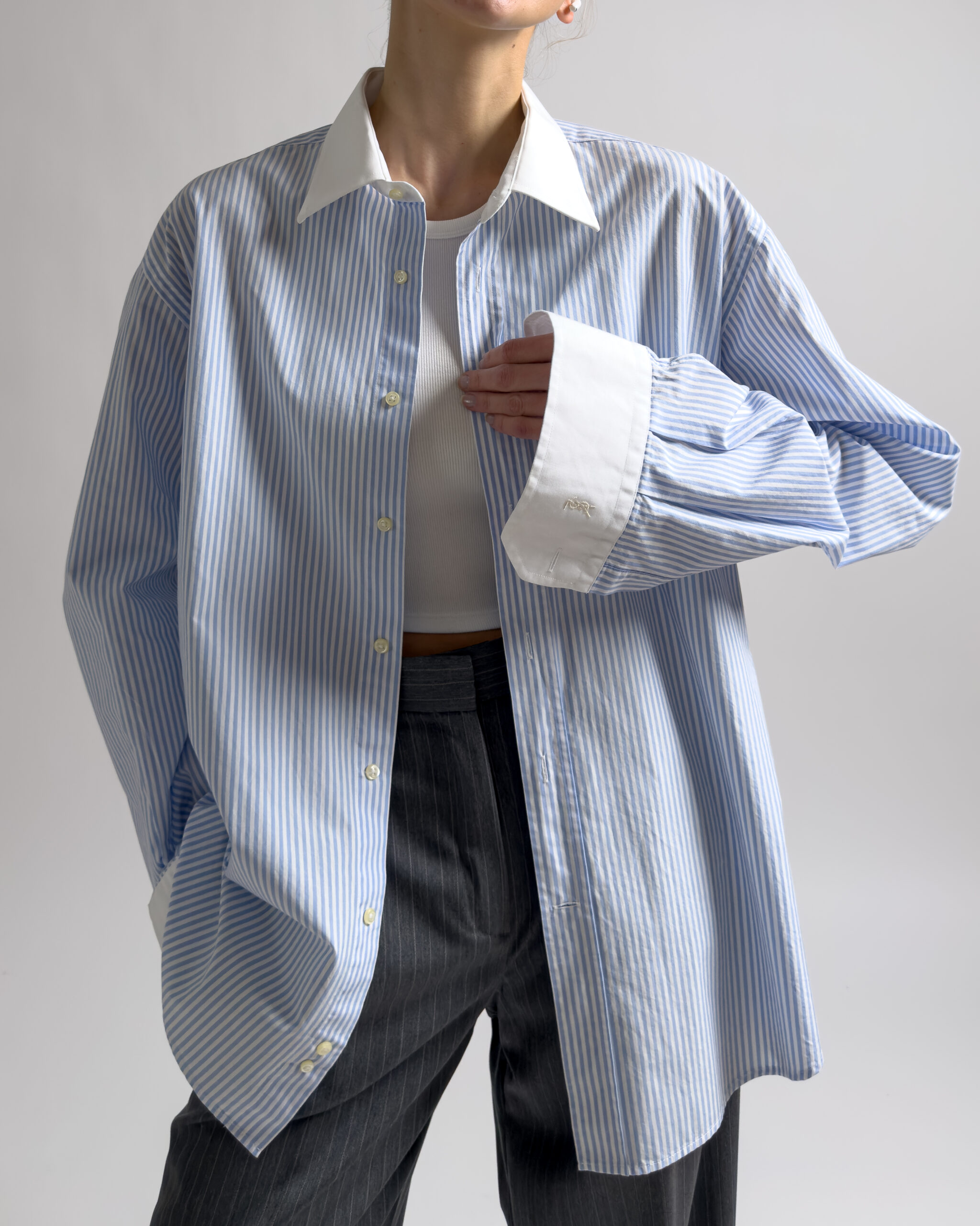 Yves Saint Laurent Cotton Shirt | Light Blue