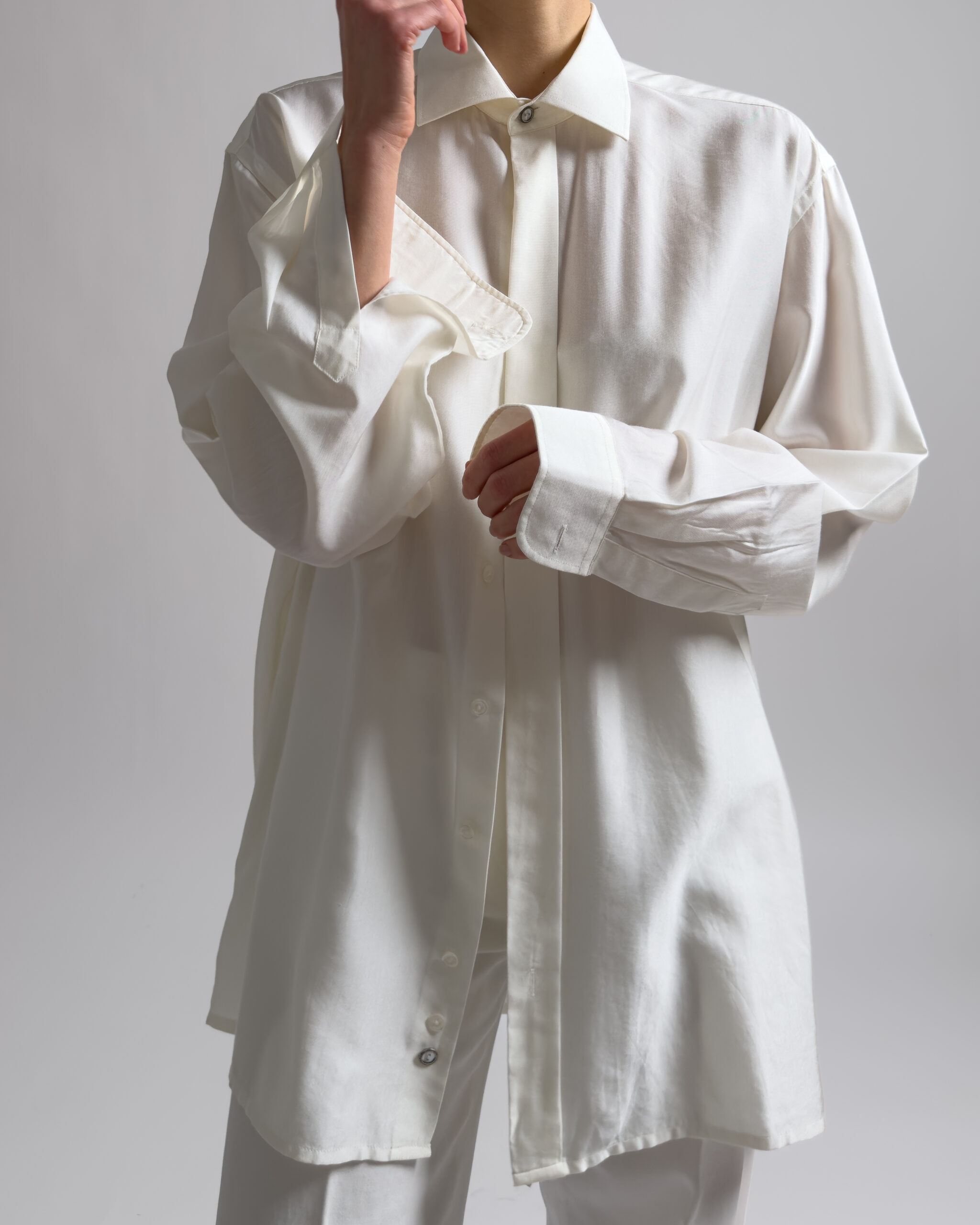 Vintage Viscose Cotton Shirt | Cream