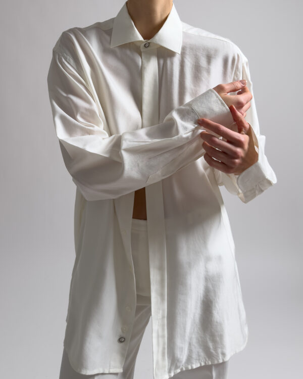 Vintage Viscose Cotton Shirt | Cream